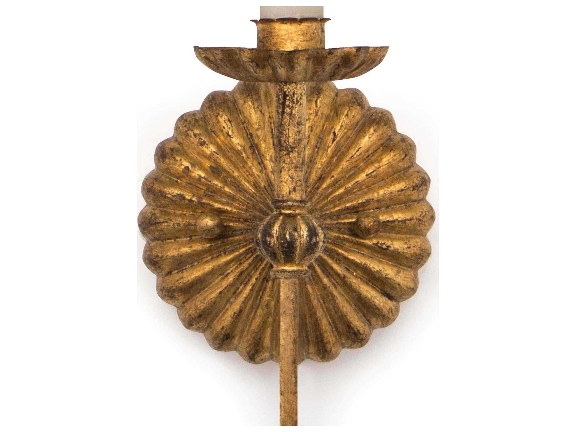 Regina Andrew Clove 1-Light Antique Gold Leaf Wall Sconce