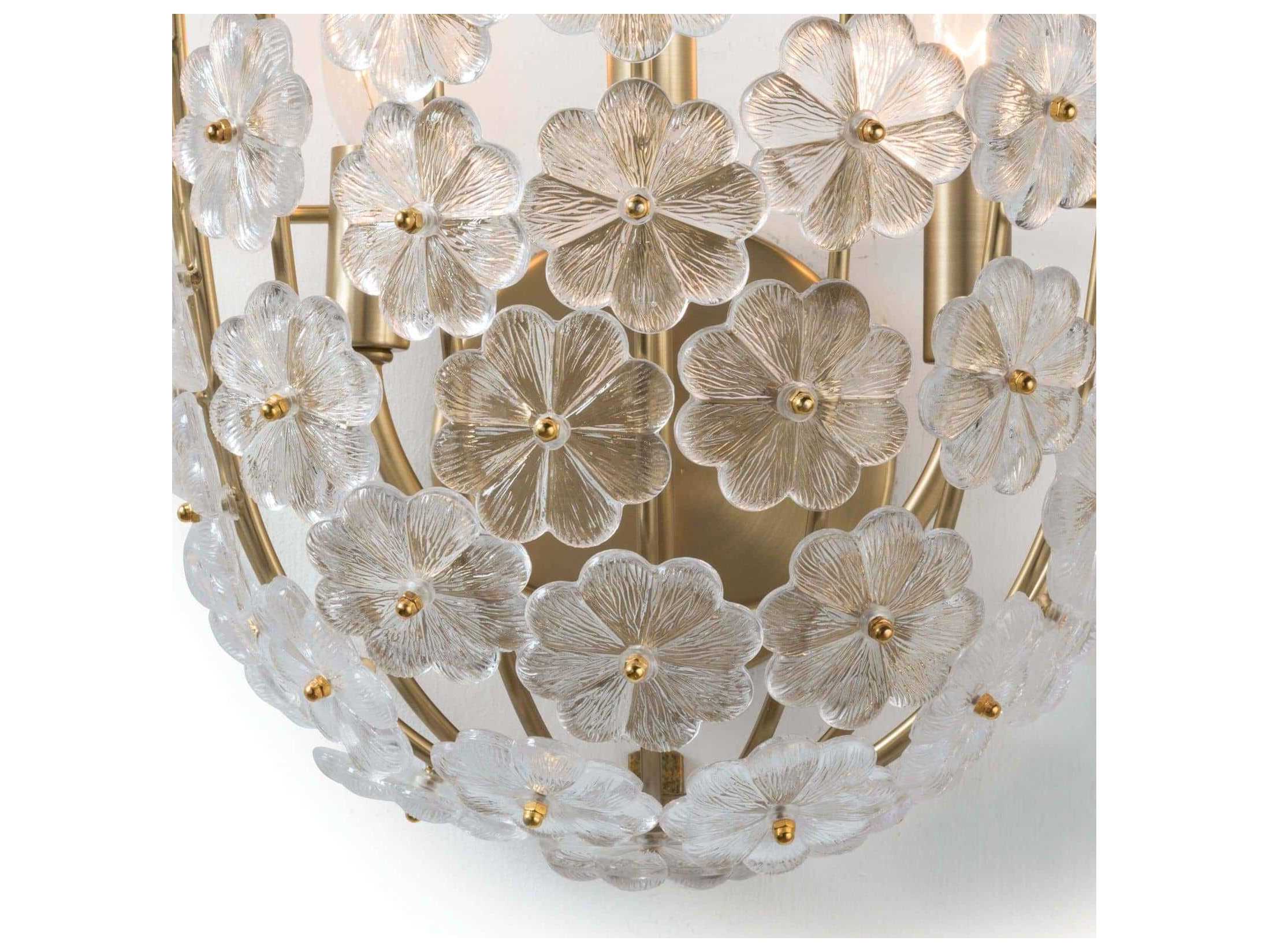 Regina Andrew Charlotte 3-Light Natural Brass Wall Sconce