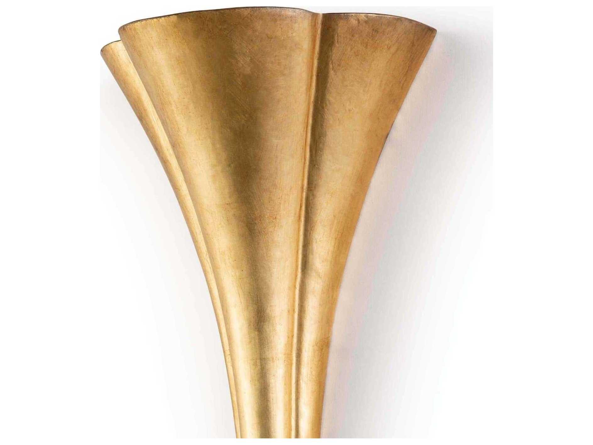 Regina Andrew Lillian 1-Light Gold Leaf Wall Sconce