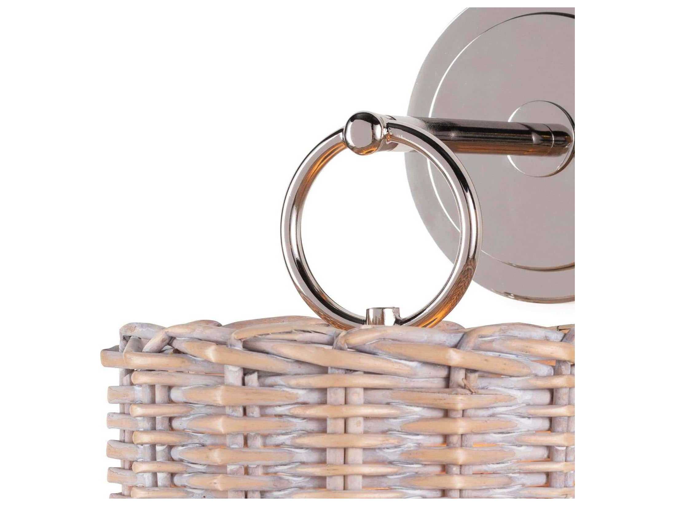 Regina Andrew Nantucket 1-Light Polished Nickel Gray Wall Sconce