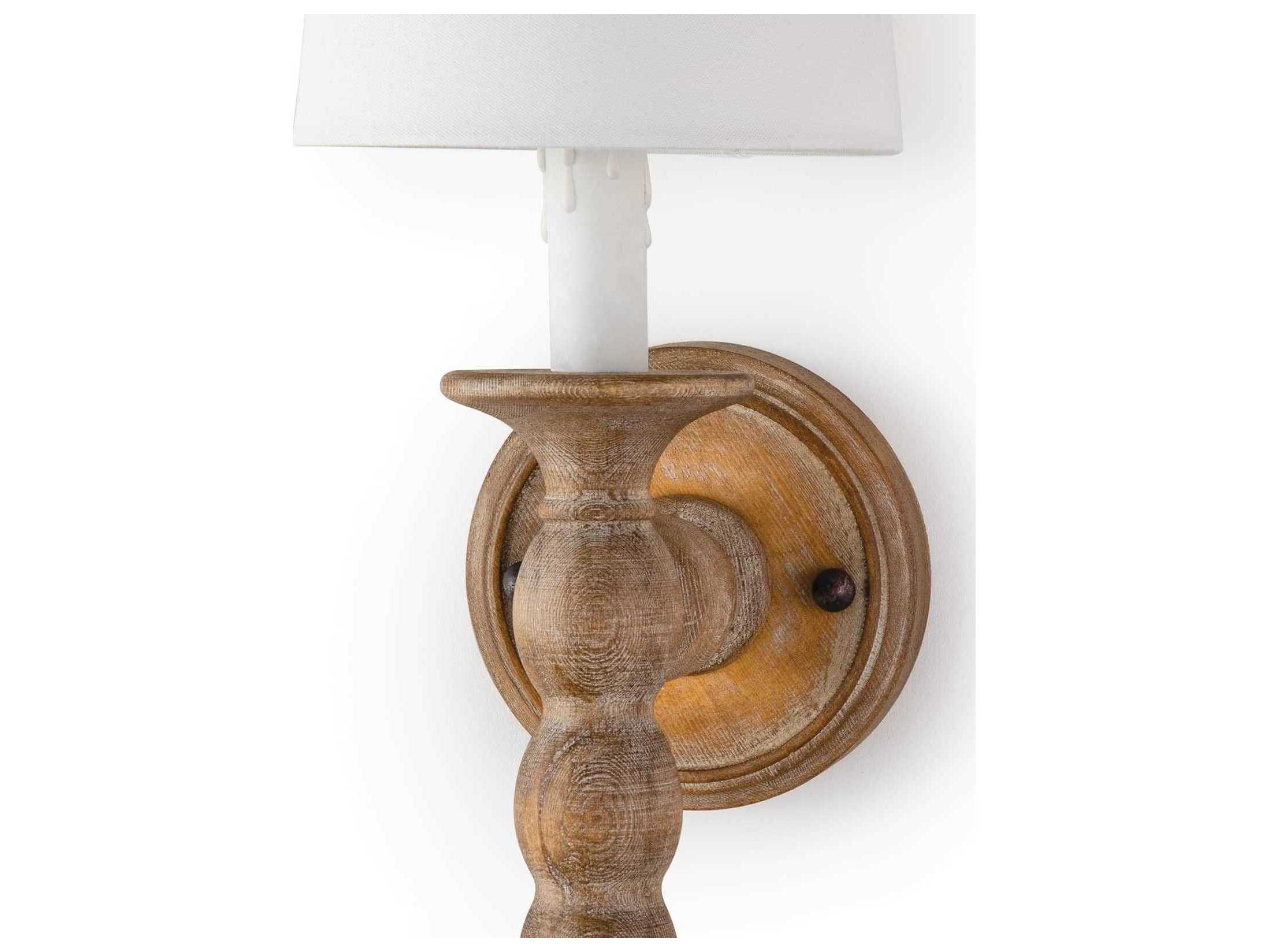 Regina Andrew 1-Light Natural Blackened Steel Brown Wall Sconce