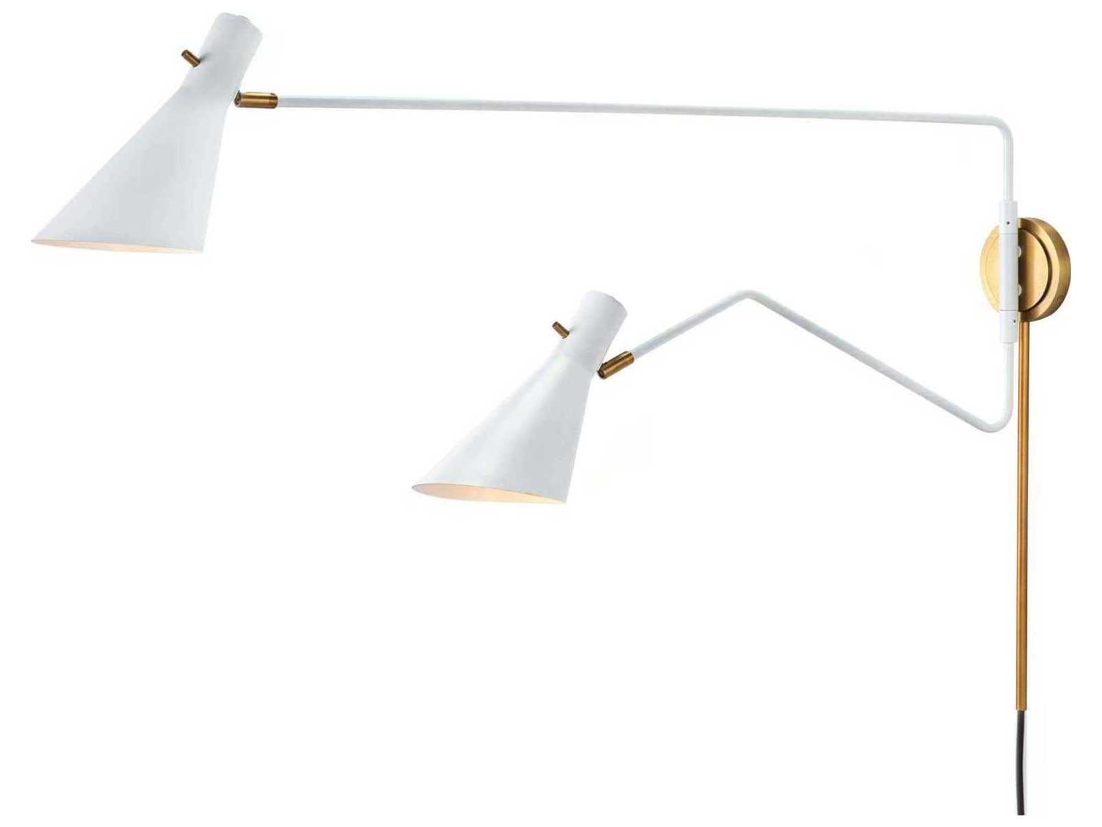 Regina Andrew Spyder 2-Light White Wall Sconce