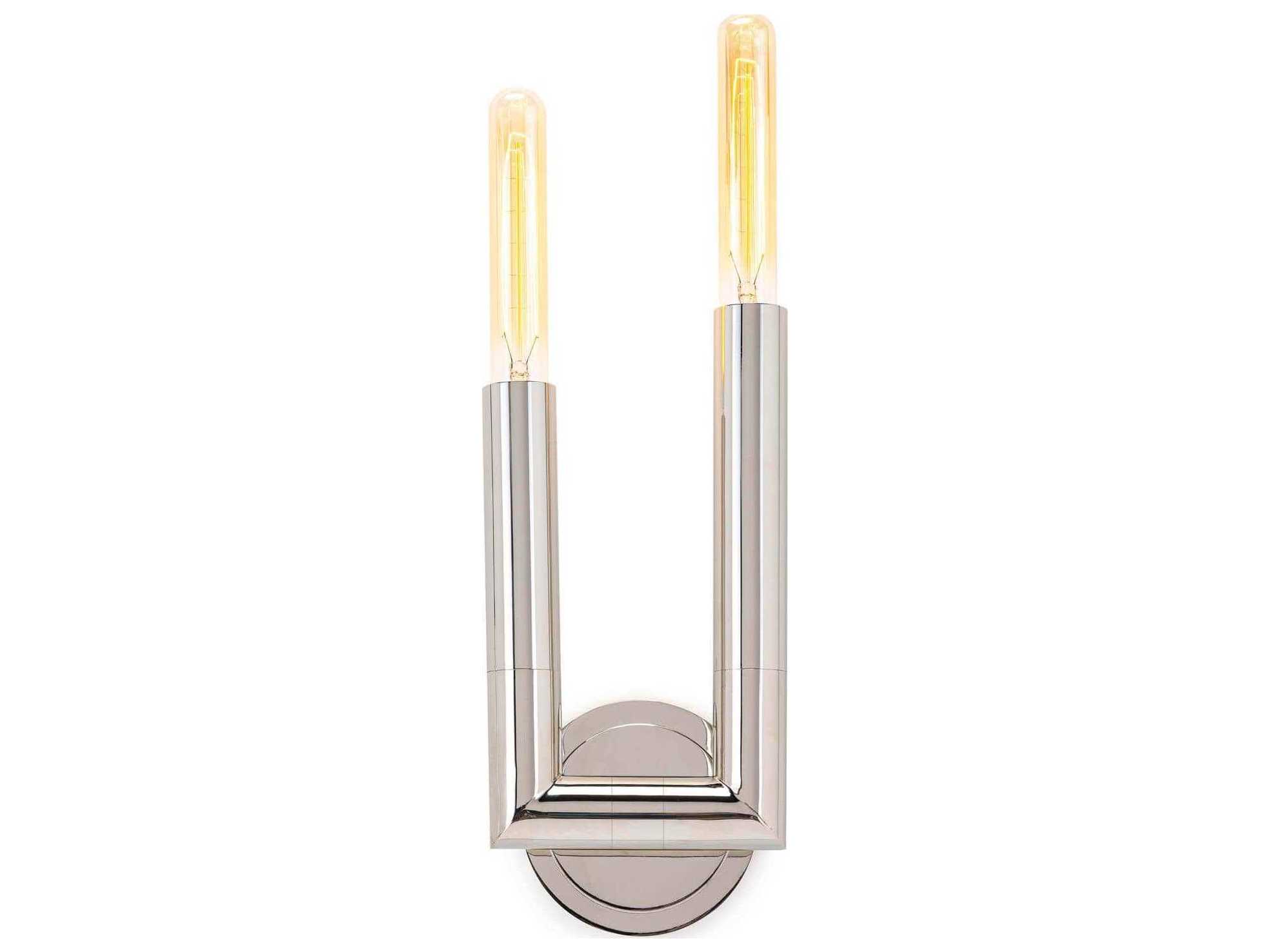 Regina Andrew Wolfe 2-Light Polished Nickel Wall Sconce