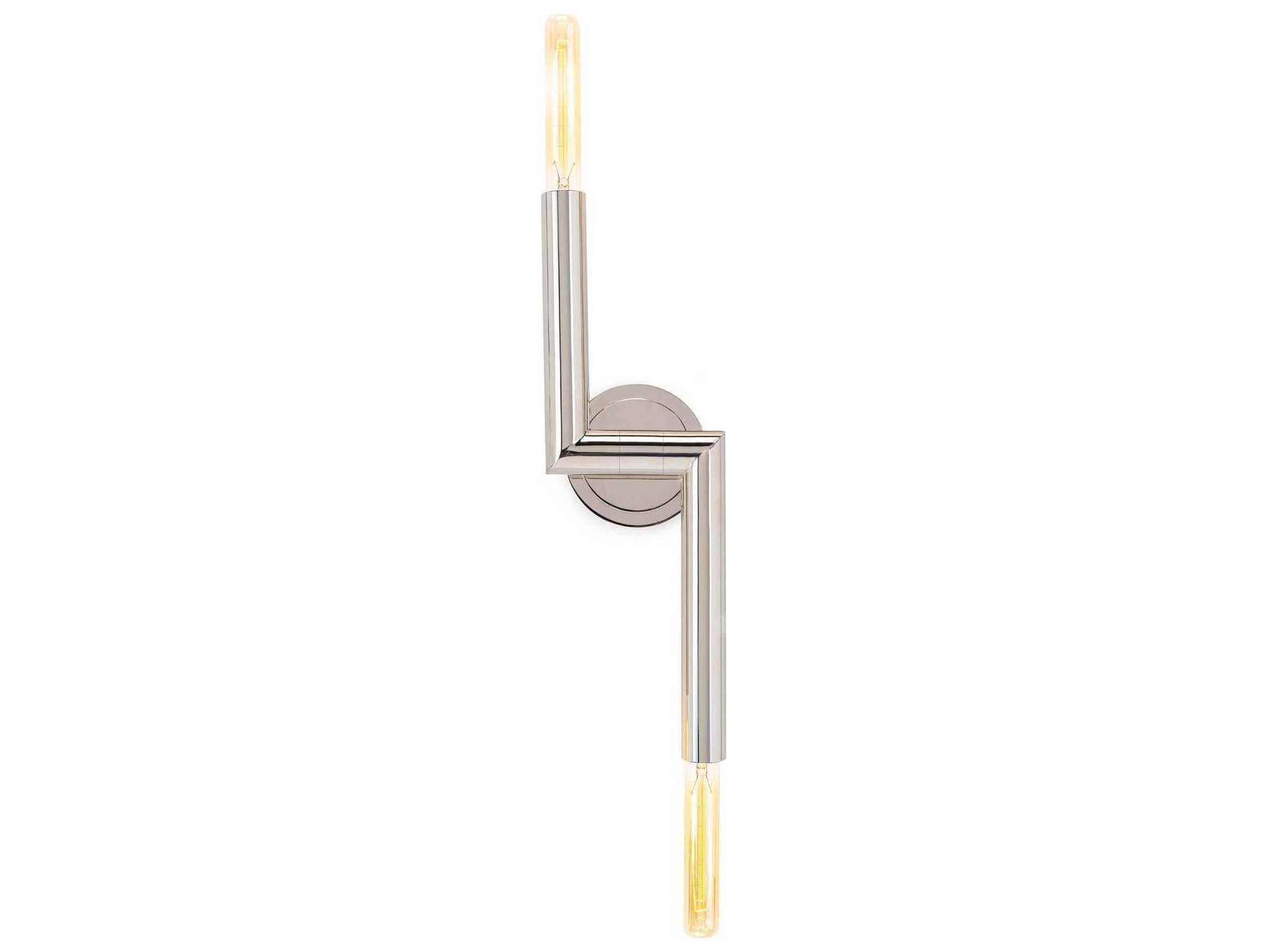 Regina Andrew Wolfe 2-Light Polished Nickel Wall Sconce