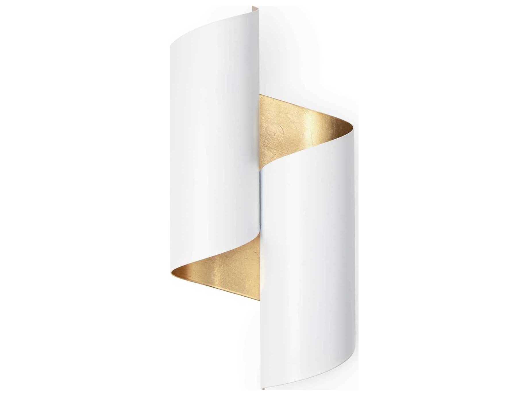 Regina Andrew Folio 2-Light White Wall Sconce