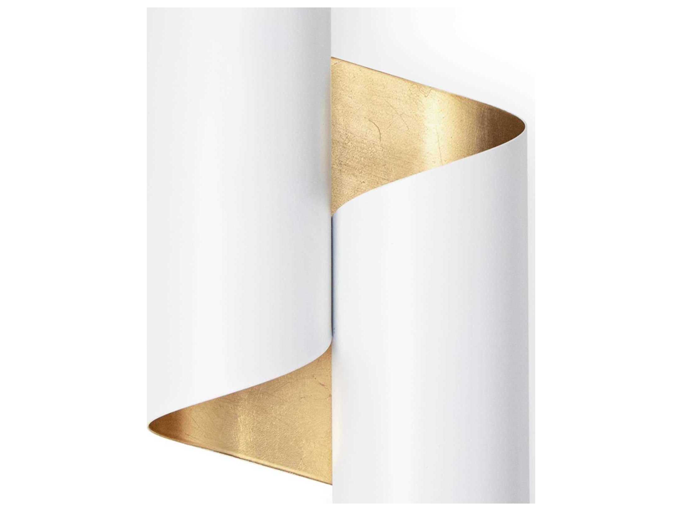 Regina Andrew Folio 2-Light White Wall Sconce