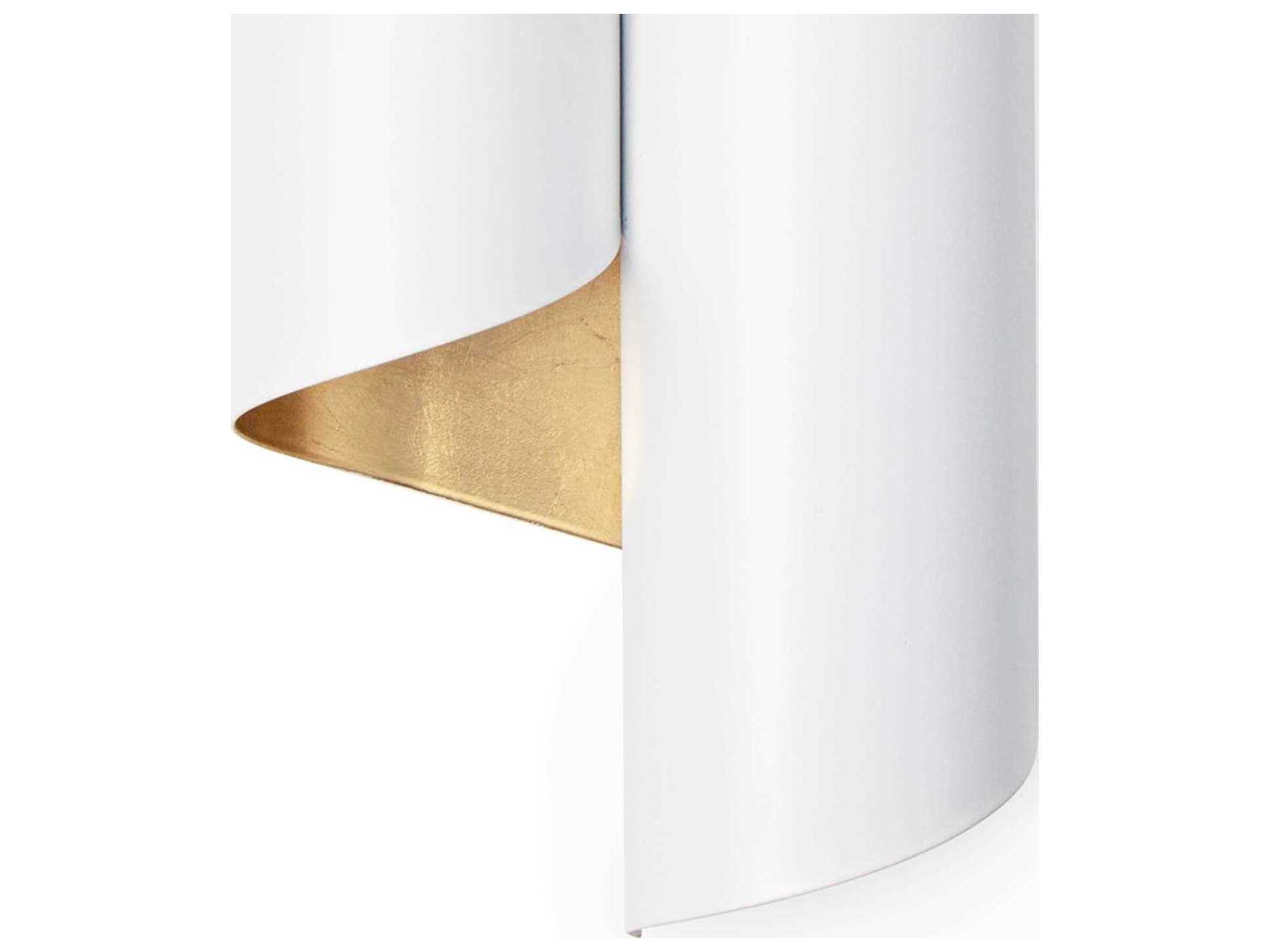 Regina Andrew Folio 2-Light White Wall Sconce