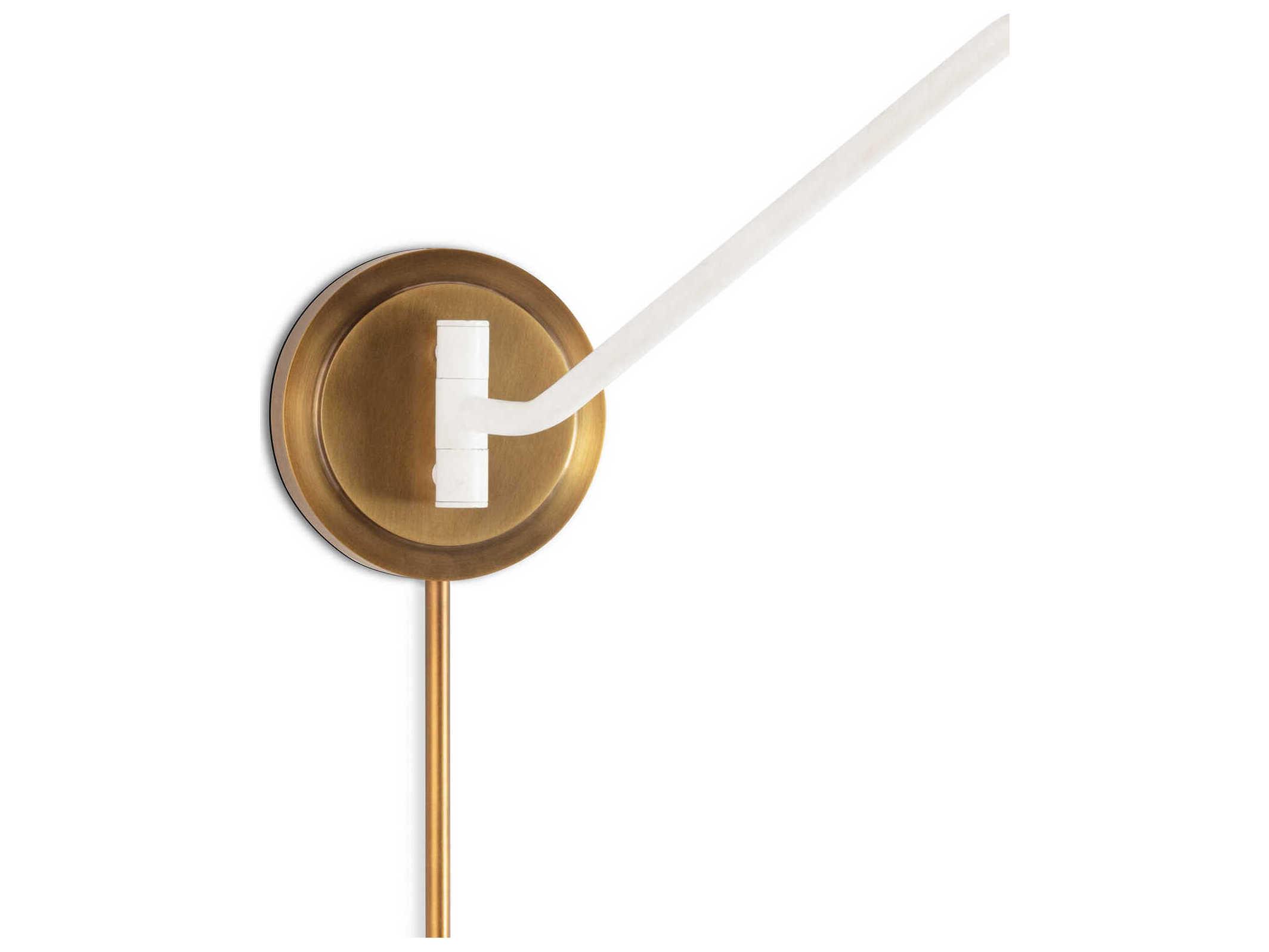 Regina Andrew Spyder 1-Light White Brass Wall Sconce