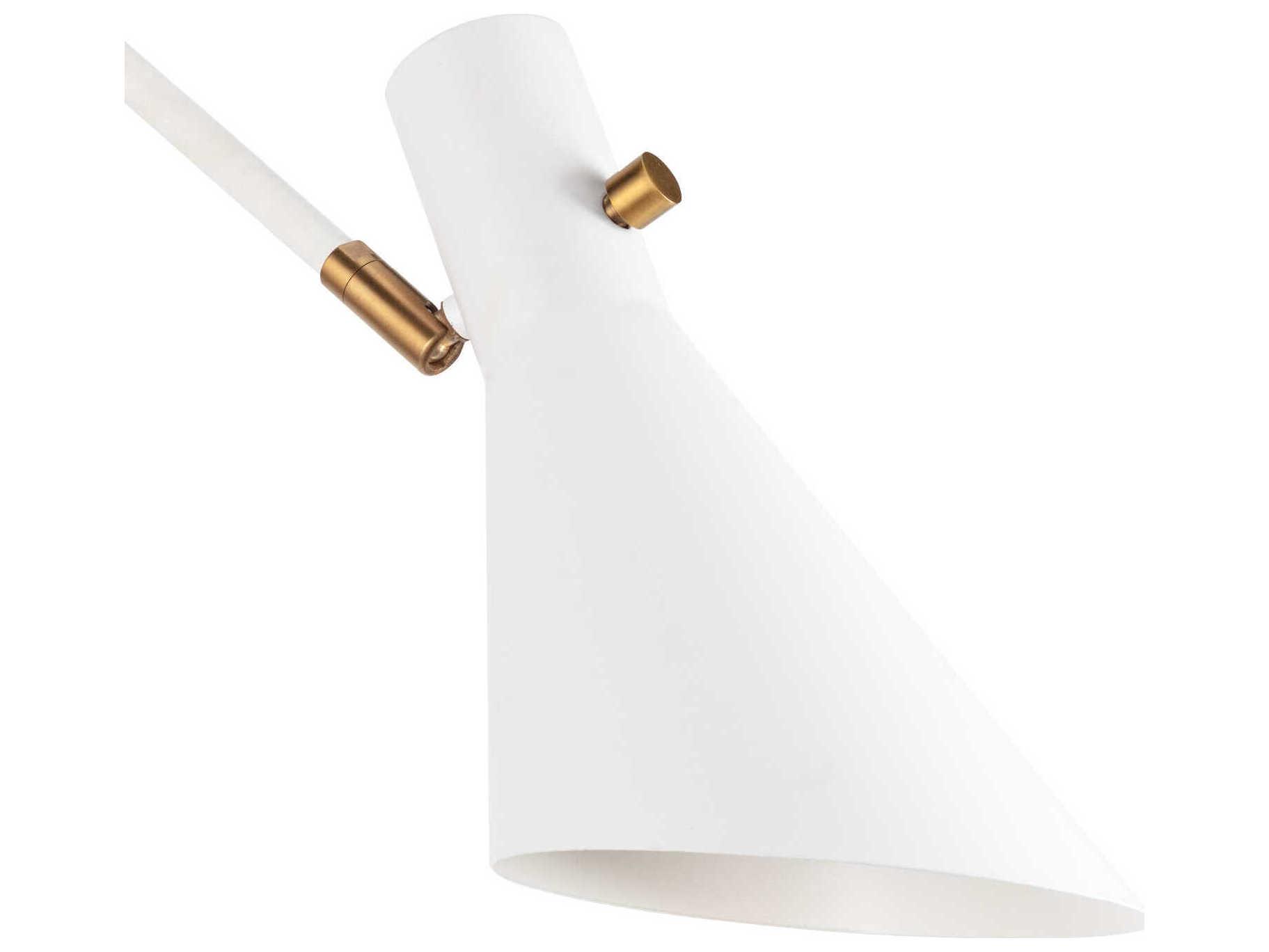 Regina Andrew Spyder 1-Light White Brass Wall Sconce