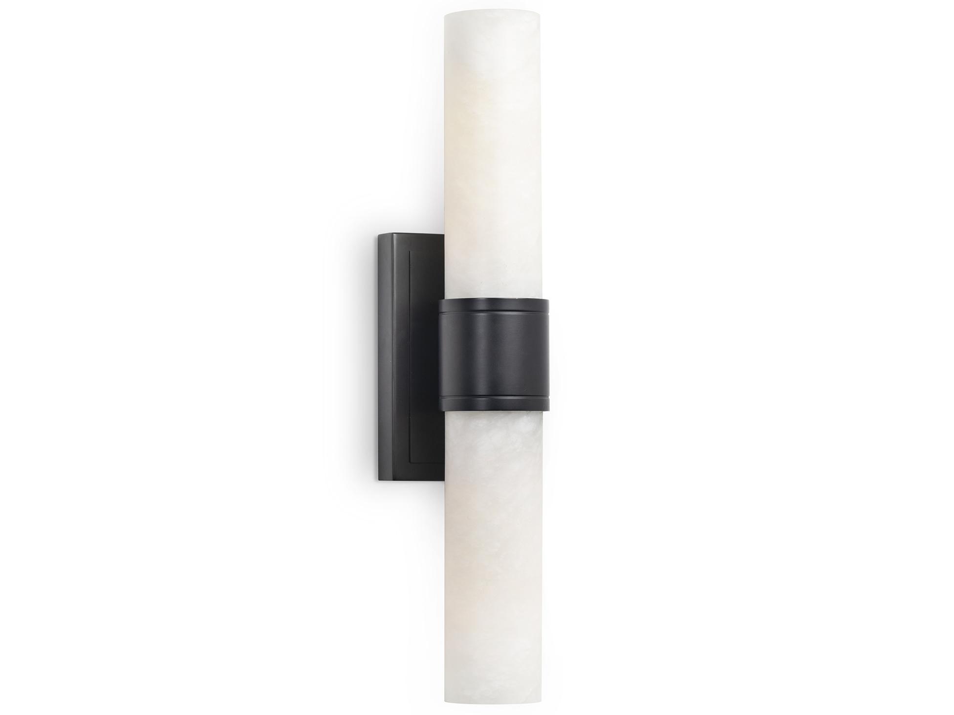 Regina Andrew 2-Light Natural Stone Black Wall Sconce