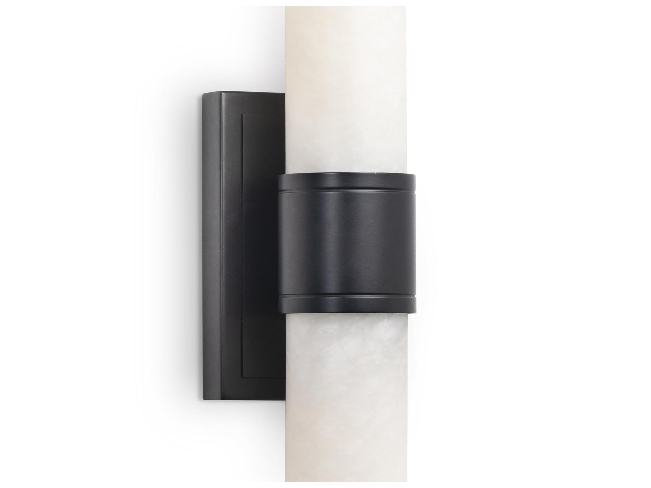 Regina Andrew 2-Light Natural Stone Black Wall Sconce
