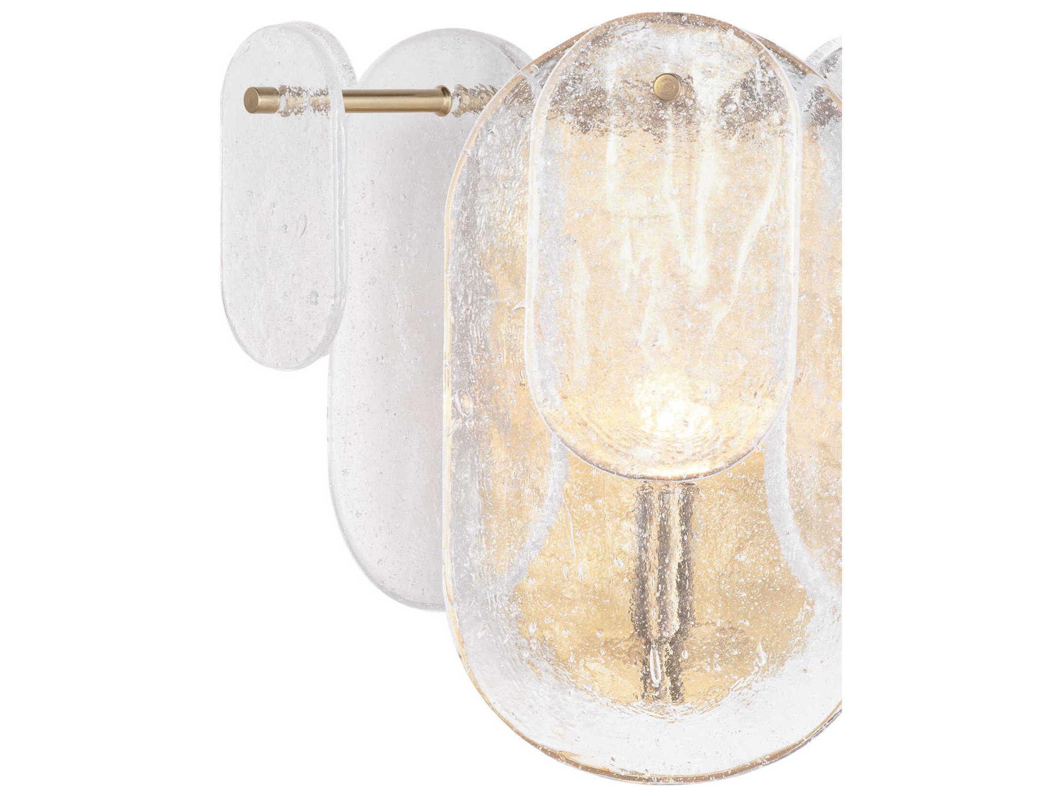 Regina Andrew Echo 1-Light Natural Brass Clear Wall Sconce