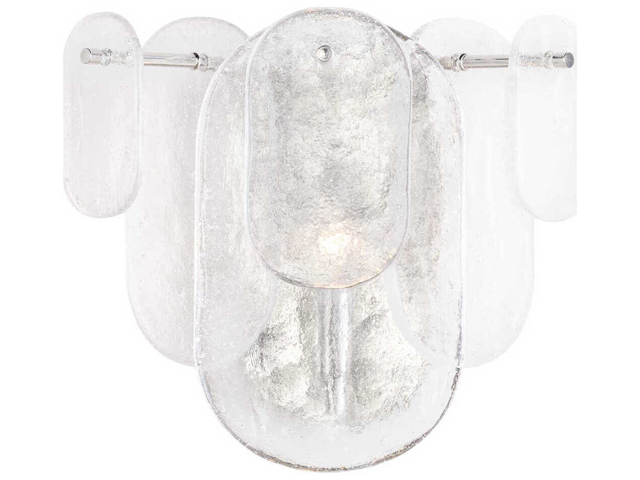 Regina Andrew Echo 1-Light Polished Nickel Clear Wall Sconce