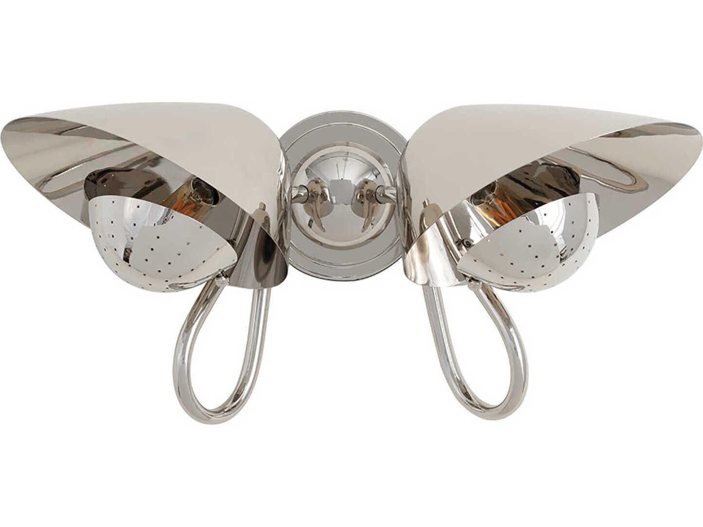 Regina Andrew Keaton 2-Light Polished Nickel Wall Sconce