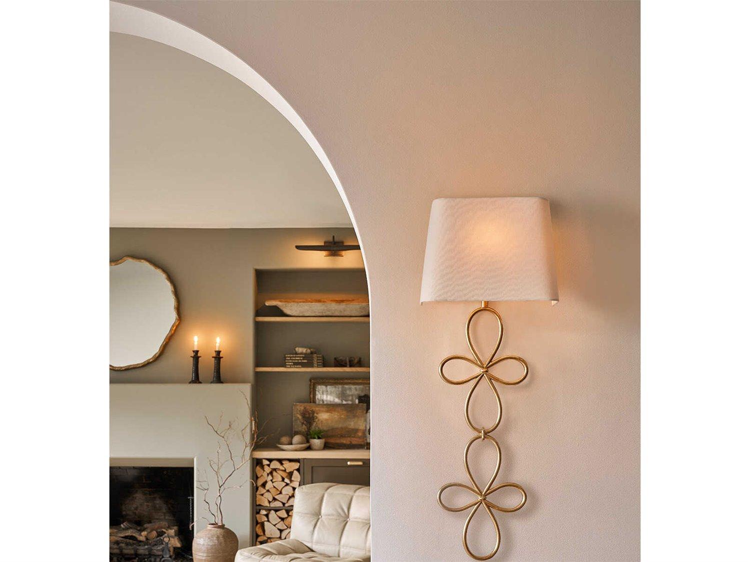 Regina Andrew Minuet 1-Light Gold Leaf Wall Sconce