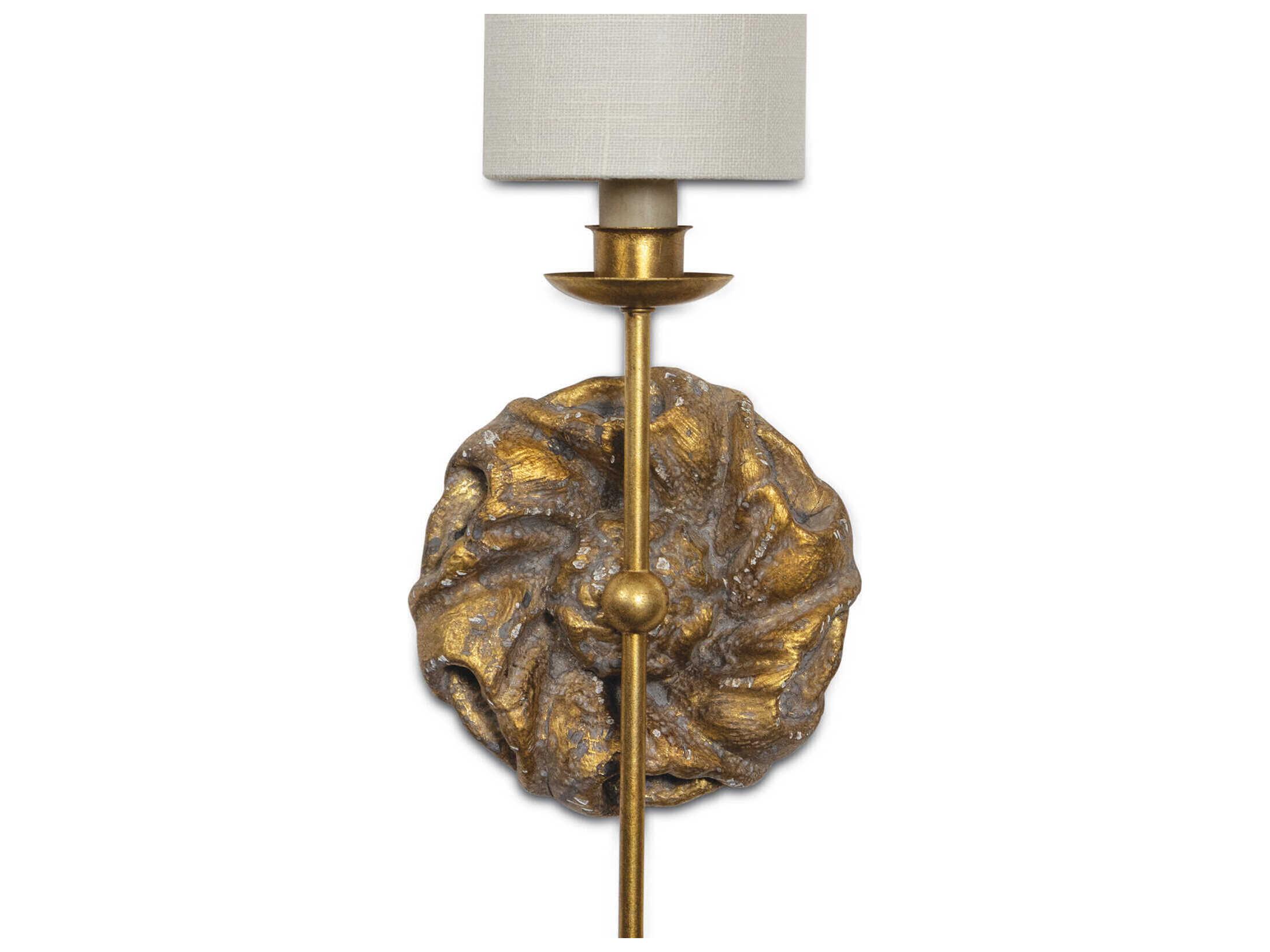 Regina Andrew Domonique 1-Light Antique Gold Wall Sconce