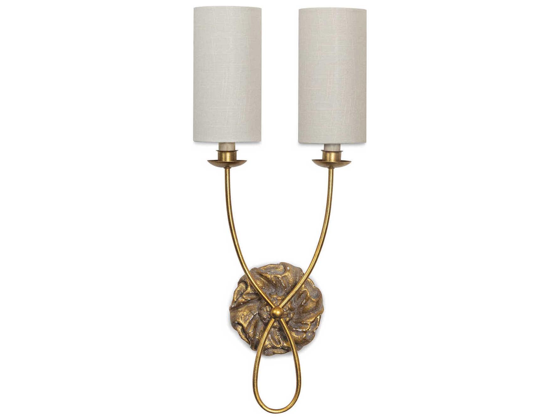 Regina Andrew Domonique 2-Light Antique Gold Wall Sconce