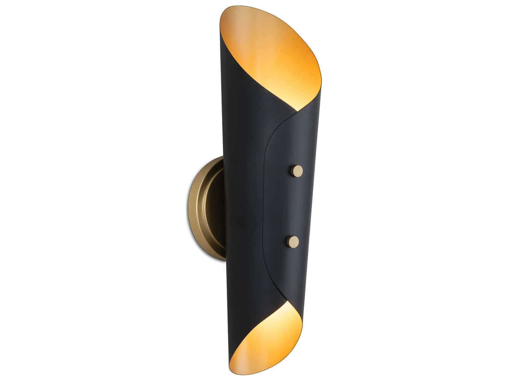 Regina Andrew Vest 2-Light Blackened Brass Wall Sconce
