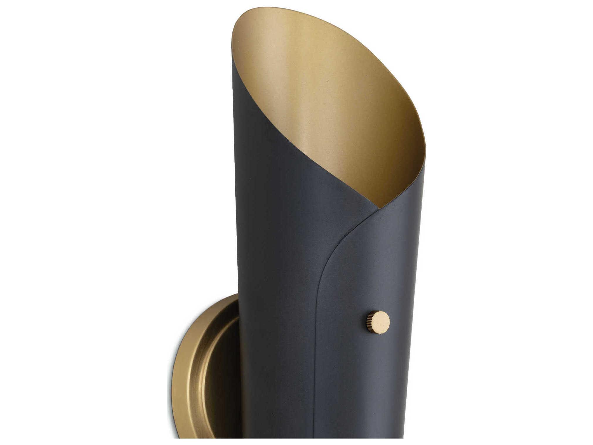Regina Andrew Vest 2-Light Blackened Brass Wall Sconce