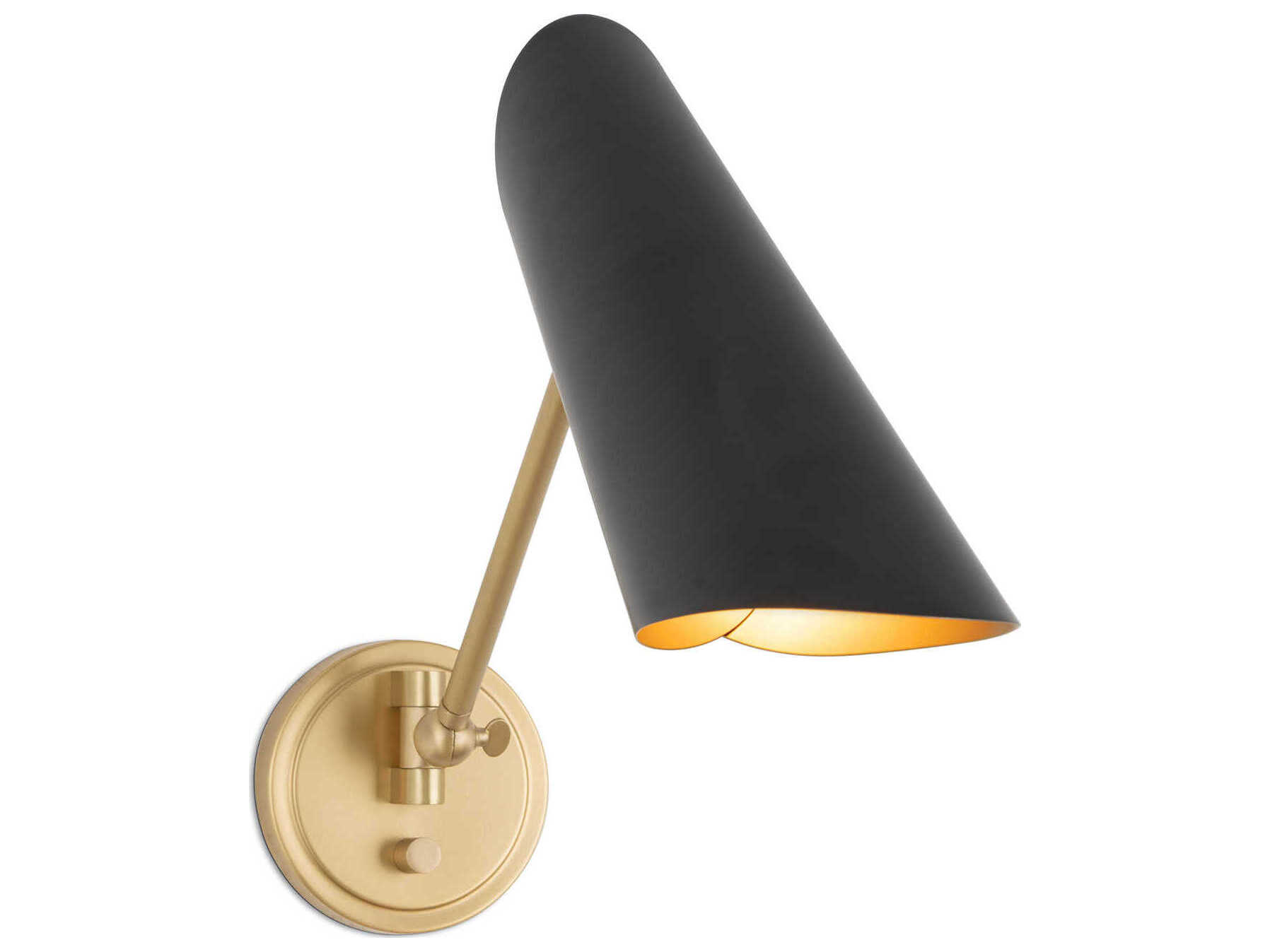 Regina Andrew Vest 1-Light Blackened Brass Swing Wall Sconce