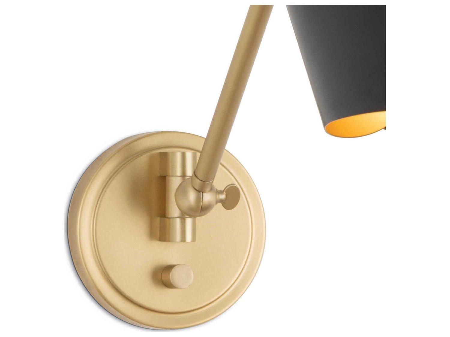 Regina Andrew Vest 1-Light Blackened Brass Swing Wall Sconce