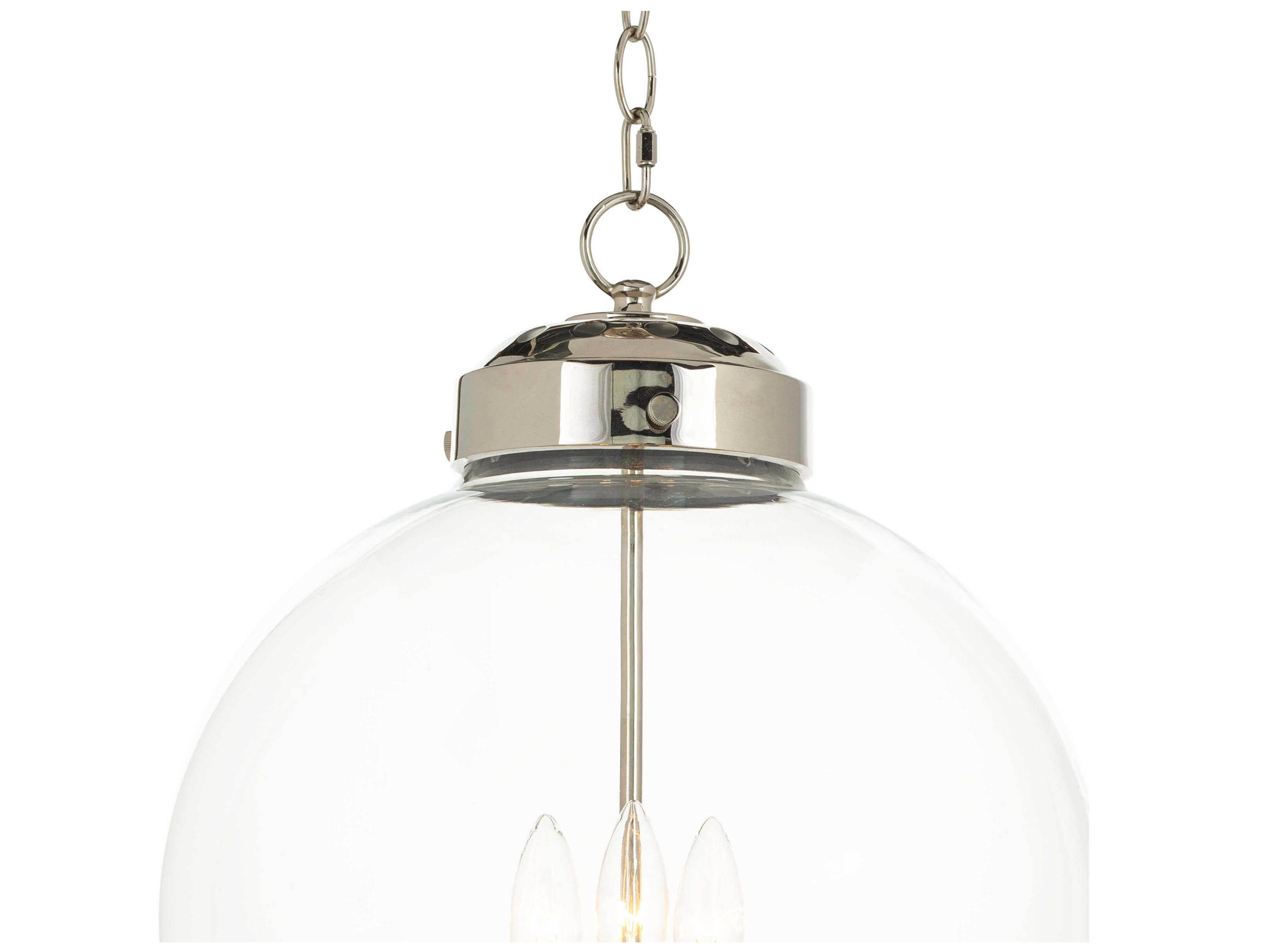 Regina Andrew Accent 3-Light Polished Nickel Glass Globe Pendant