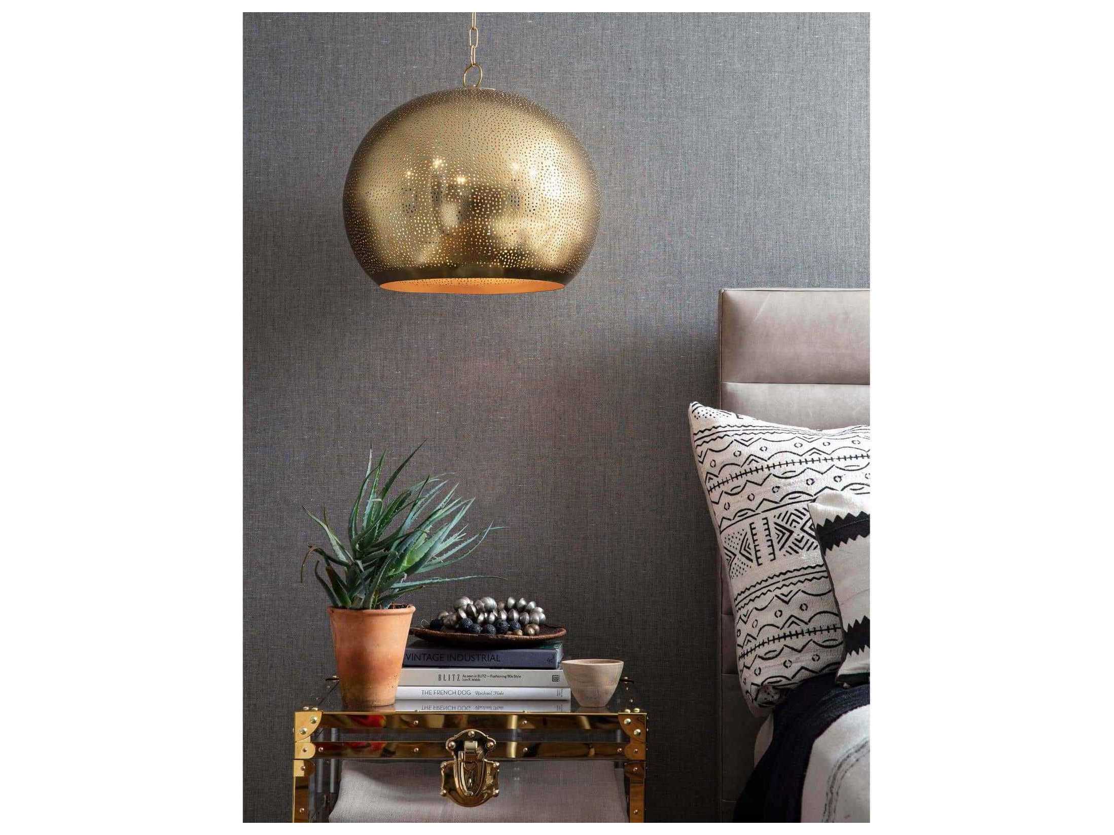 Regina Andrew 5-Light Natural Brass Globe Pendant