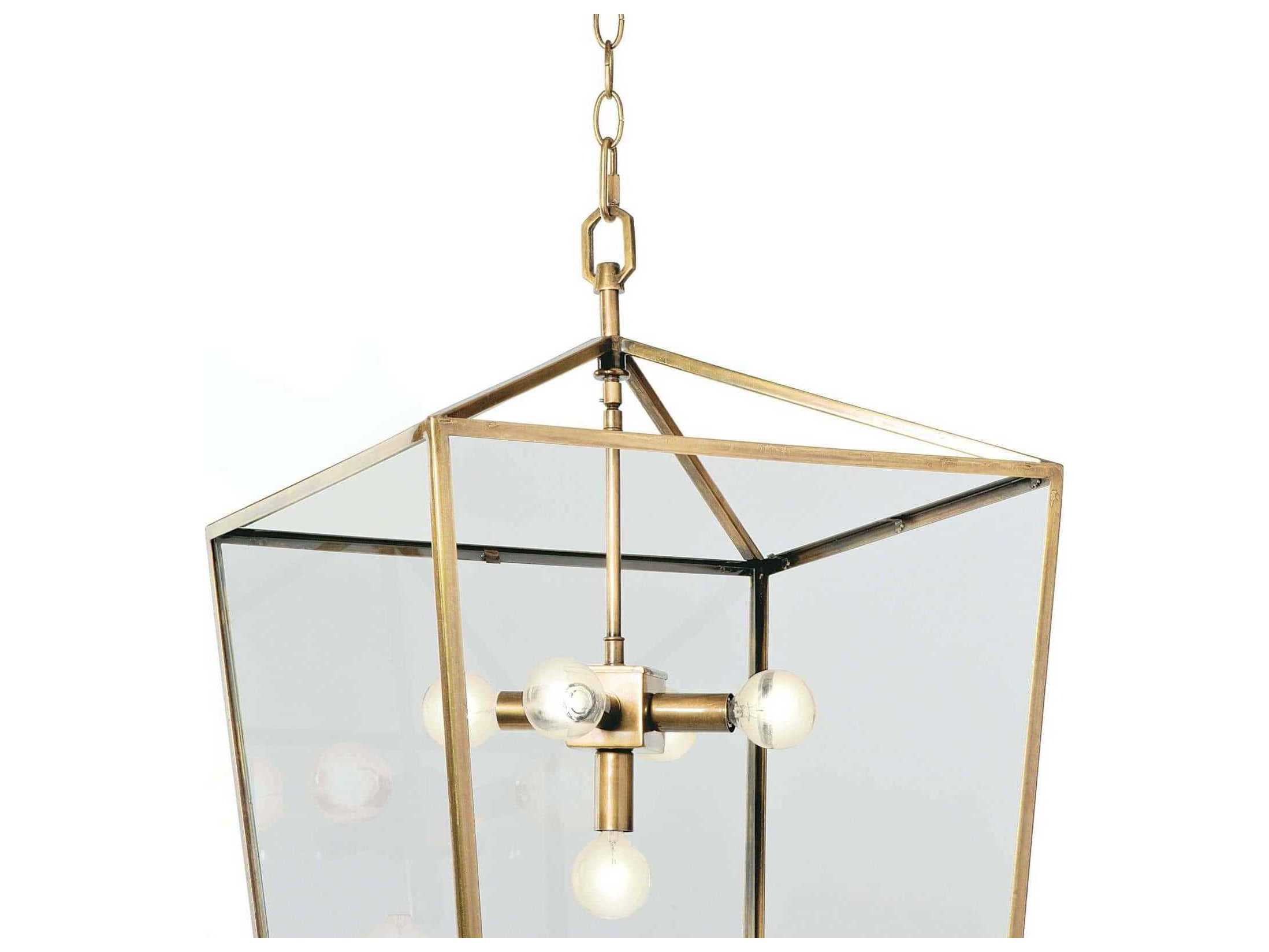 Regina Andrew Camden 5-Light Natural Brass Glass Pendant