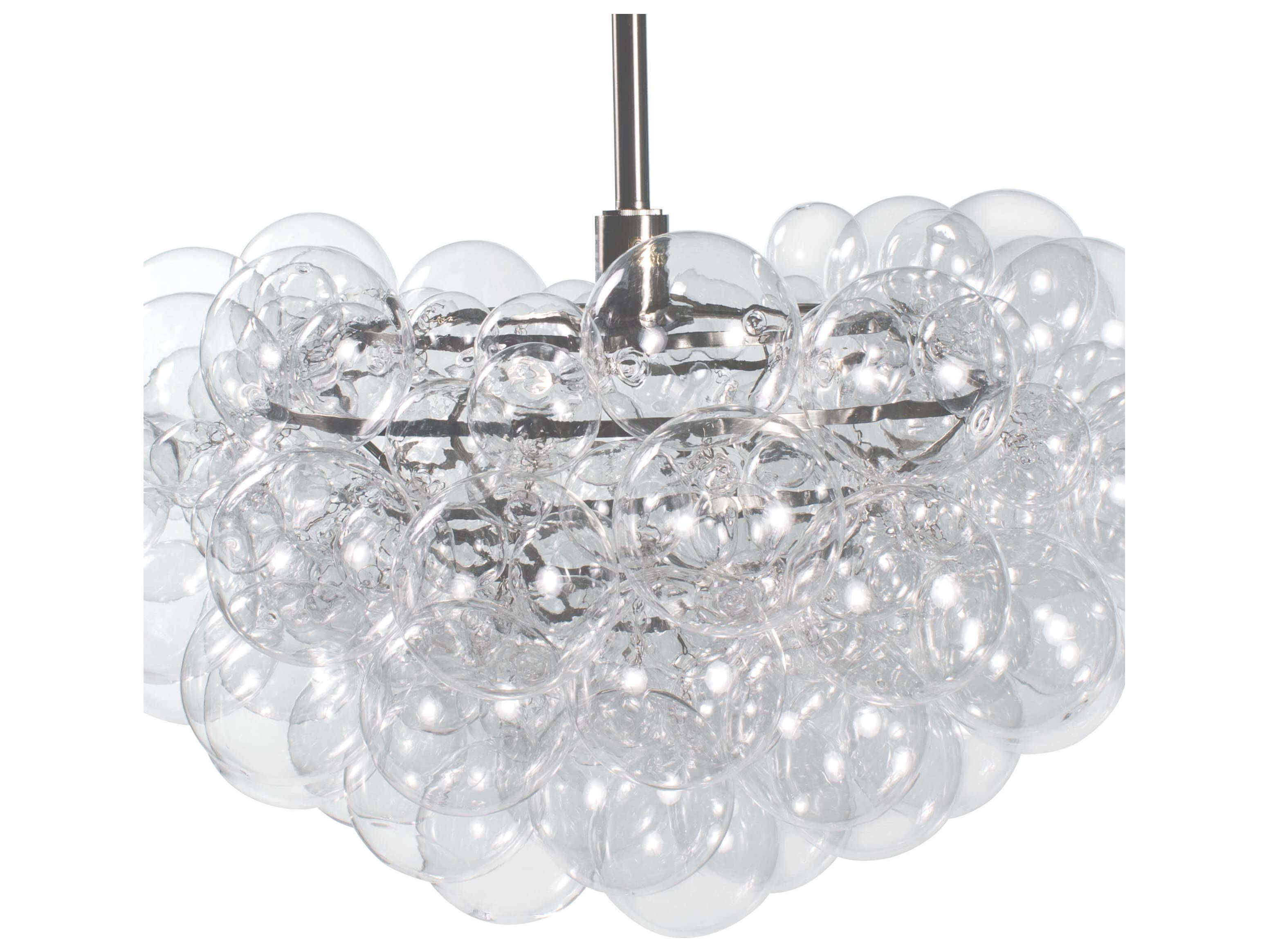 Regina Andrew Bubbles 1-Light Brushed Nickel Clear Globe Pendant