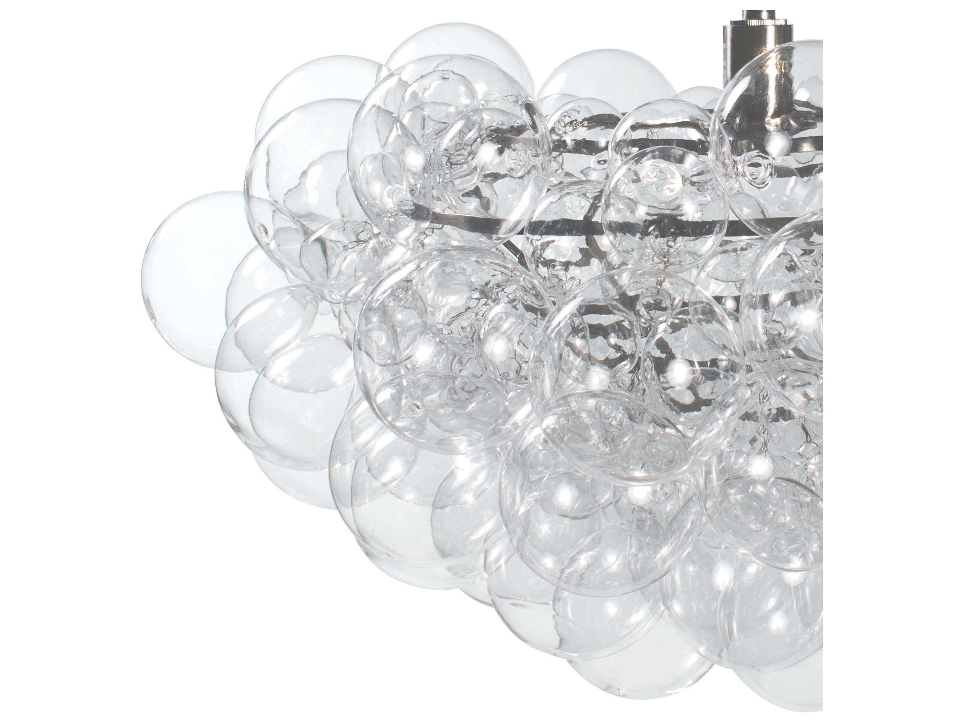 Regina Andrew Bubbles 1-Light Brushed Nickel Clear Globe Pendant