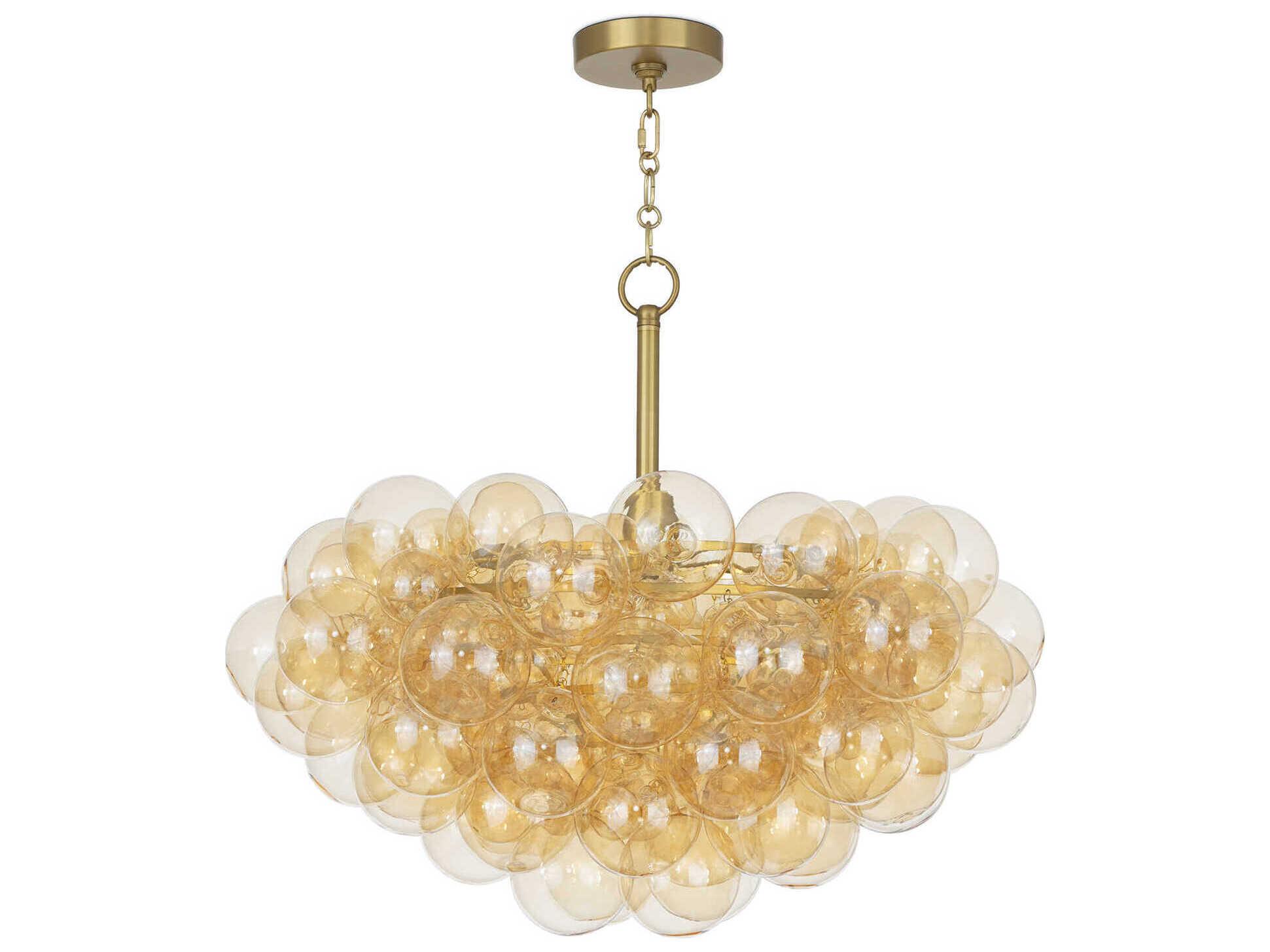 Regina Andrew Bubbles 1-Light Natural Brass Yellow Globe Pendant