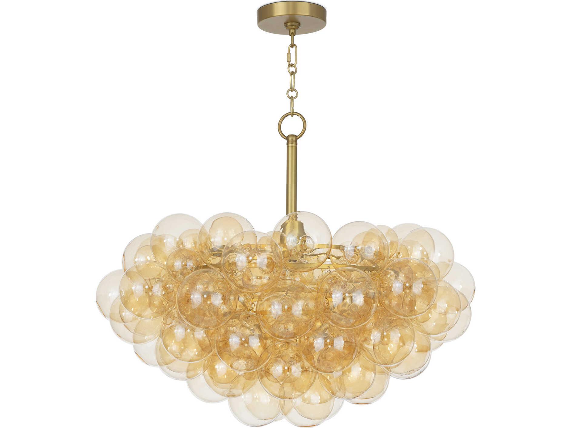 Regina Andrew Bubbles 1-Light Natural Brass Yellow Globe Pendant