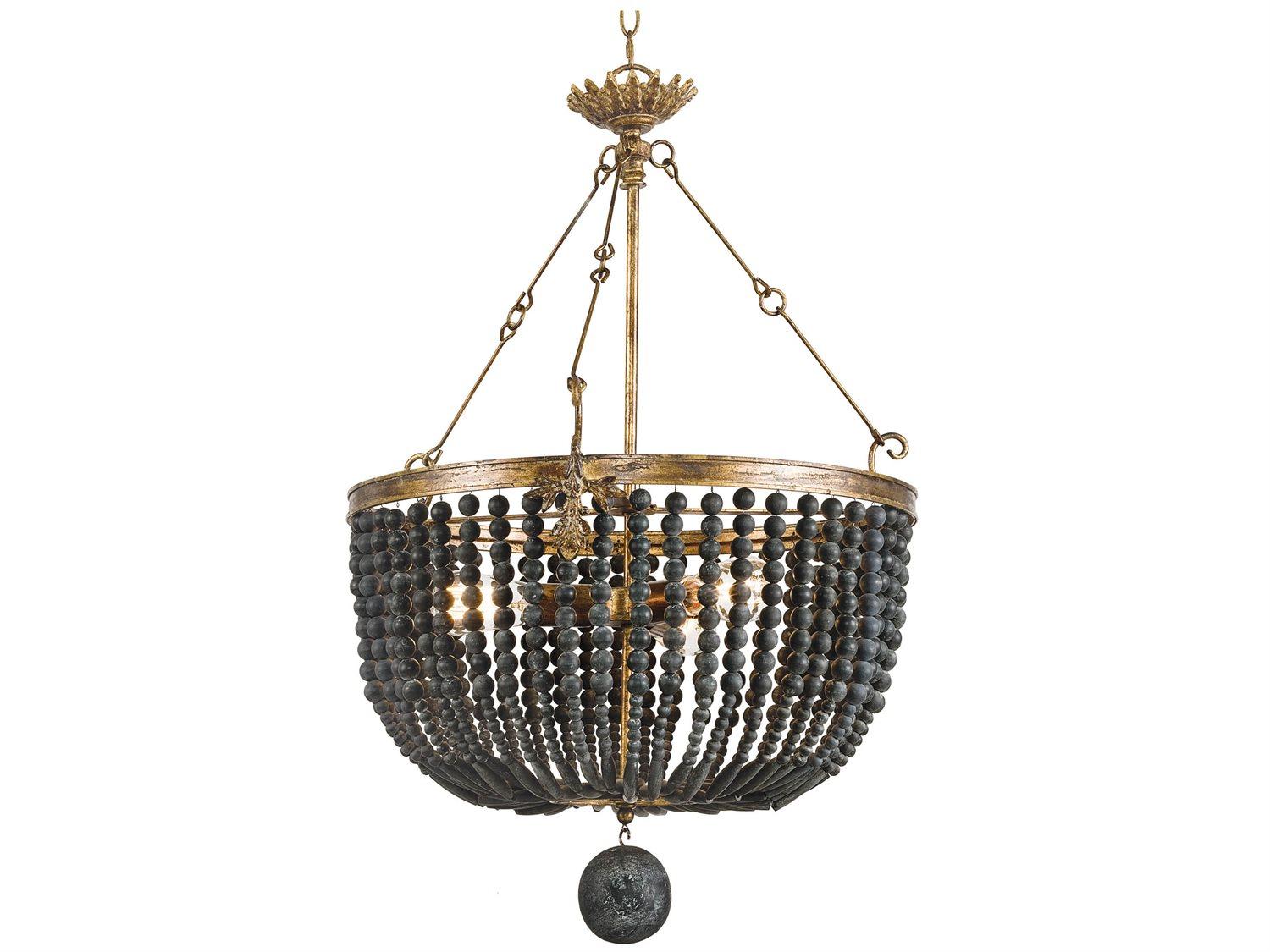 Regina Andrew Fabian 3-Light Black Gold Pendant