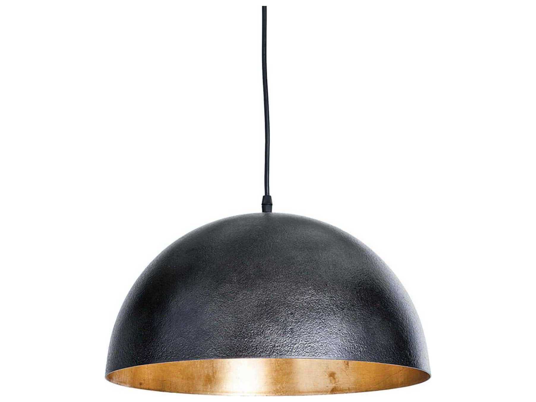 Regina Andrew Sigmund 1-Light Blackened Steel Dome Pendant