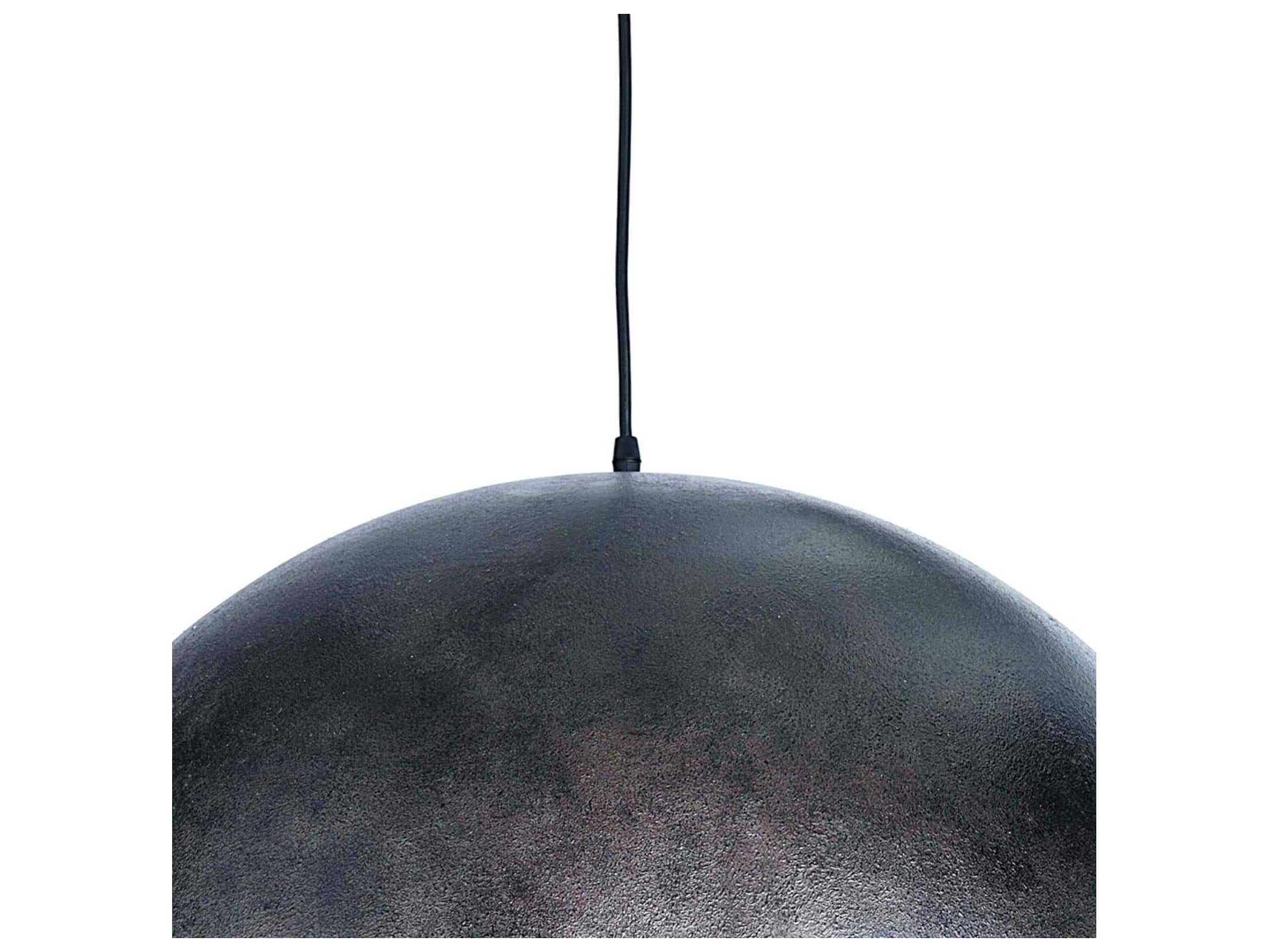 Regina Andrew Sigmund 1-Light Blackened Steel Dome Pendant