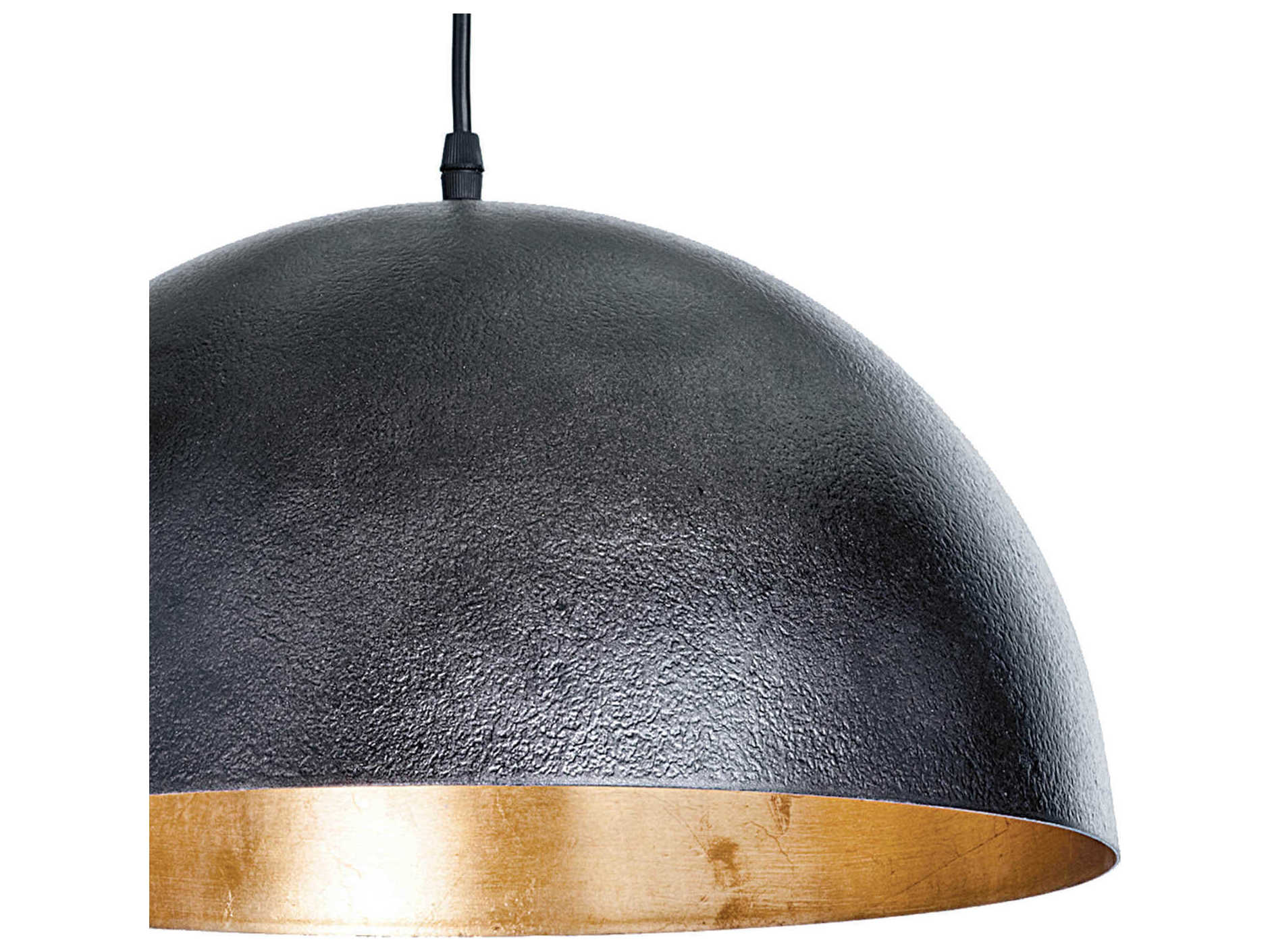 Regina Andrew Sigmund 1-Light Blackened Steel Dome Pendant