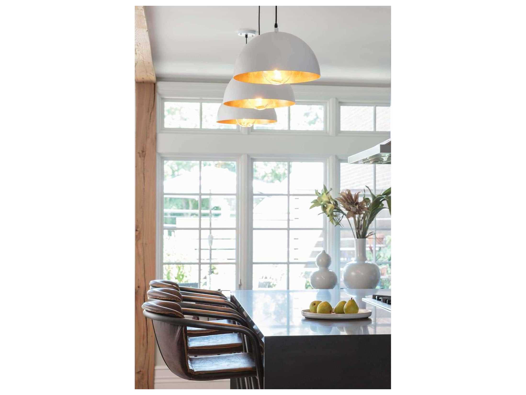 Regina Andrew Sigmund 1-Light White Dome Pendant