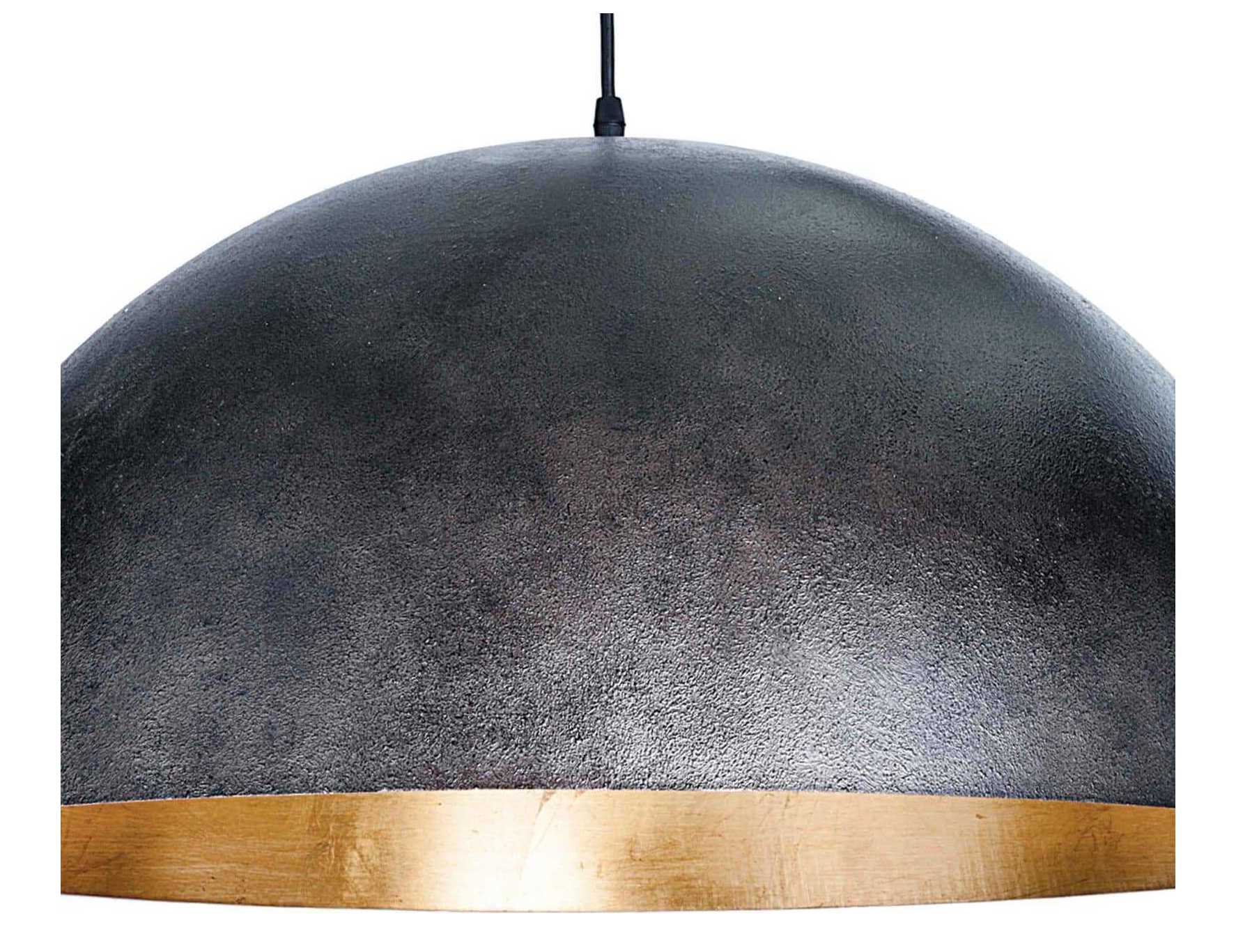 Regina Andrew Sigmund 1-Light Black & Gold Bowl Linear Pendant