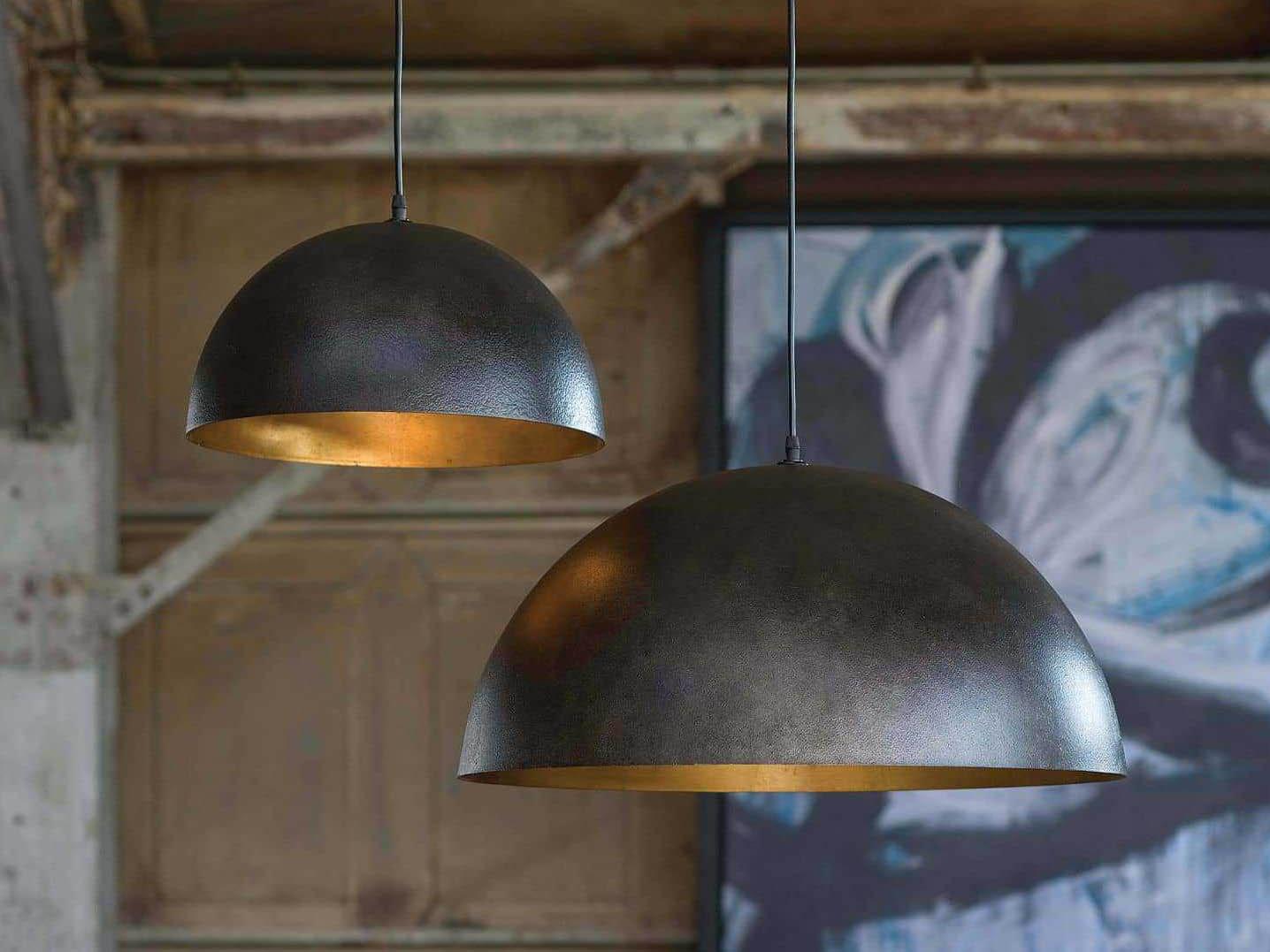 Regina Andrew Sigmund 1-Light Black & Gold Bowl Linear Pendant