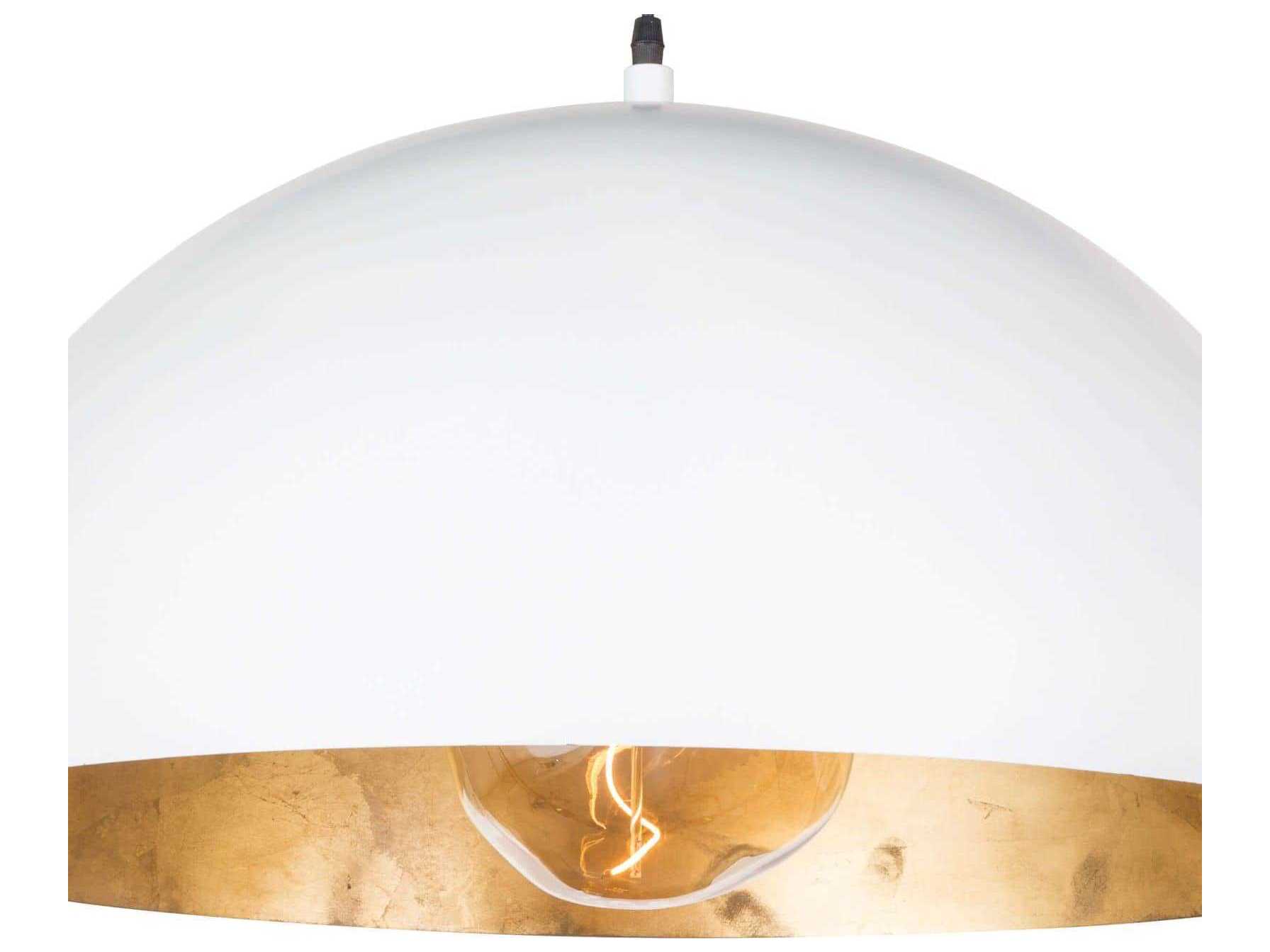 Regina Andrew Sigmund 1-Light White & Gold Bowl Linear Pendant