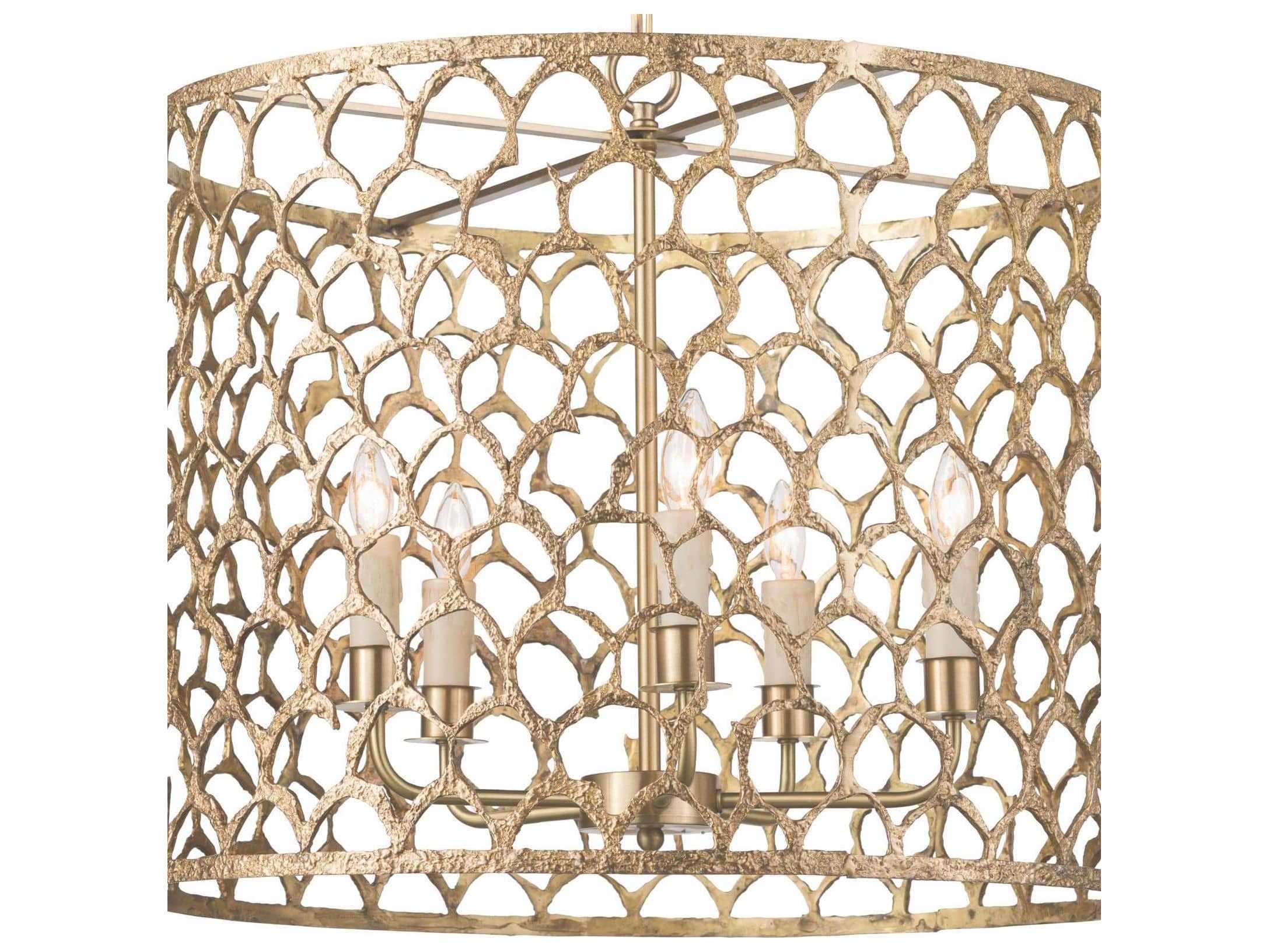 Regina Andrew 5-Light Natural Brass Candelabra Drum Chandelier
