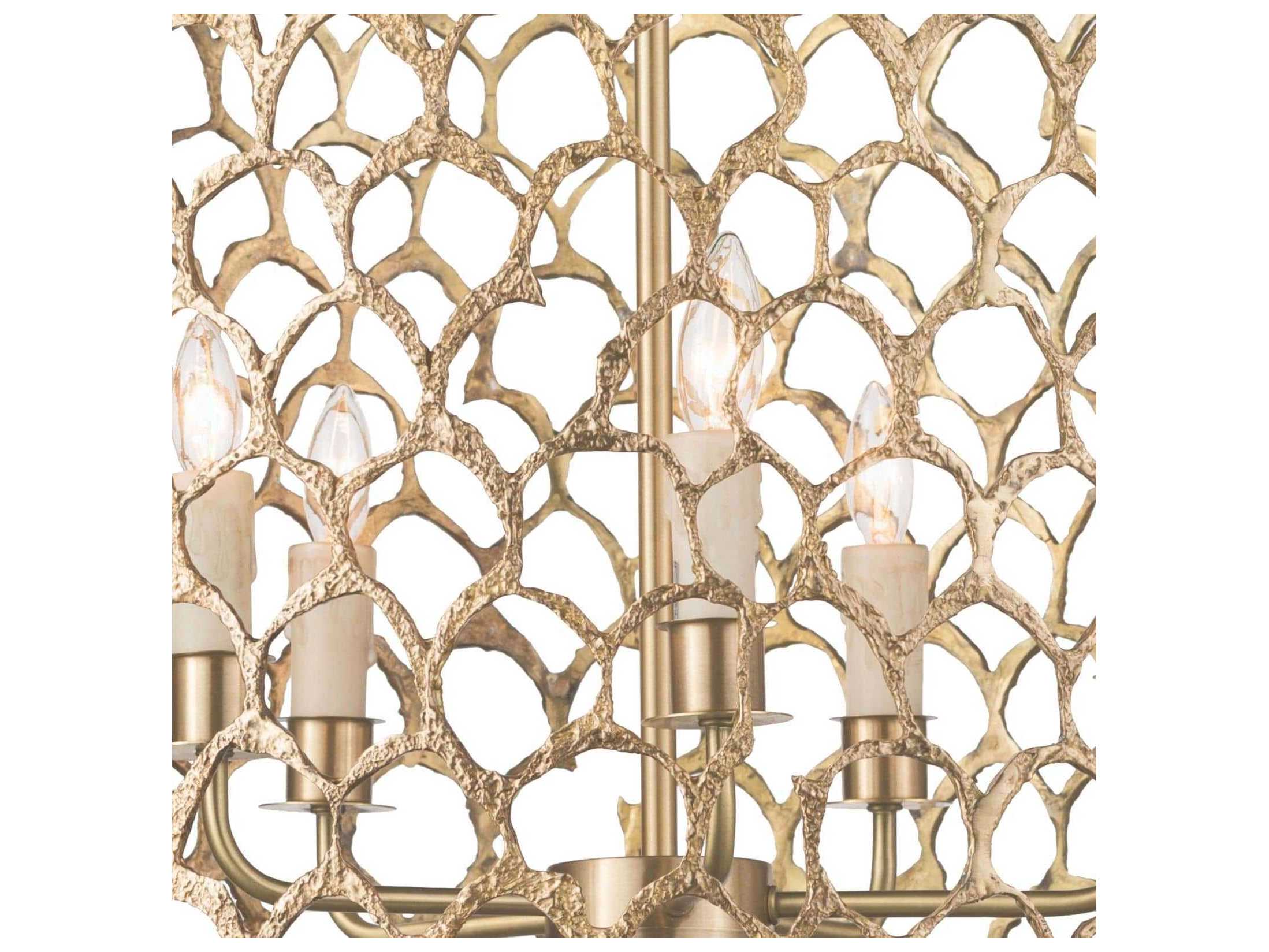 Regina Andrew 5-Light Natural Brass Candelabra Drum Chandelier