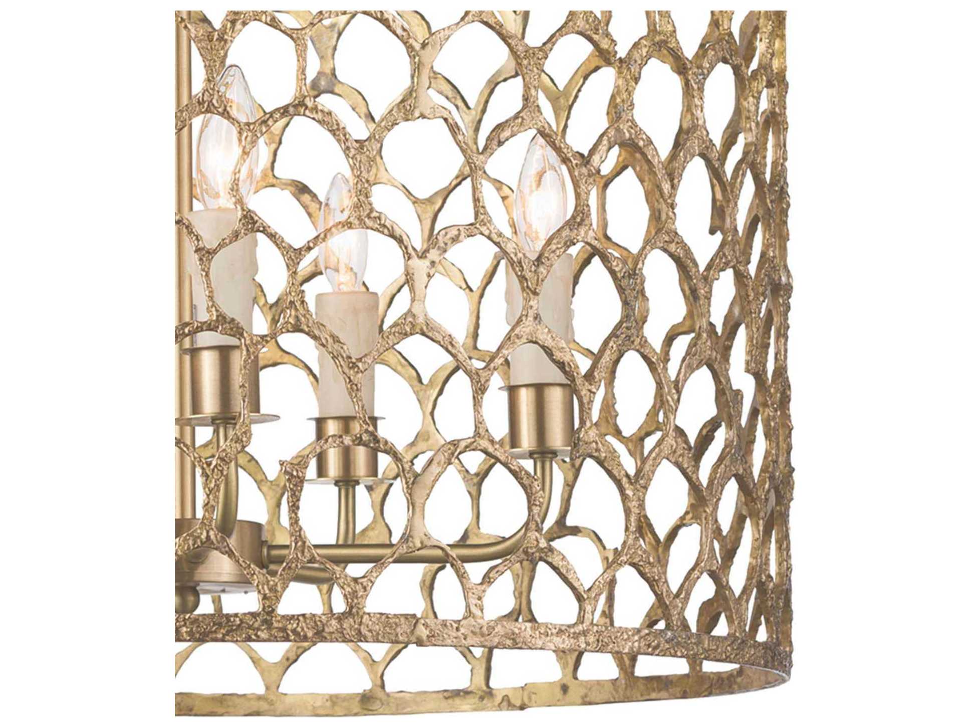 Regina Andrew 5-Light Natural Brass Candelabra Drum Chandelier