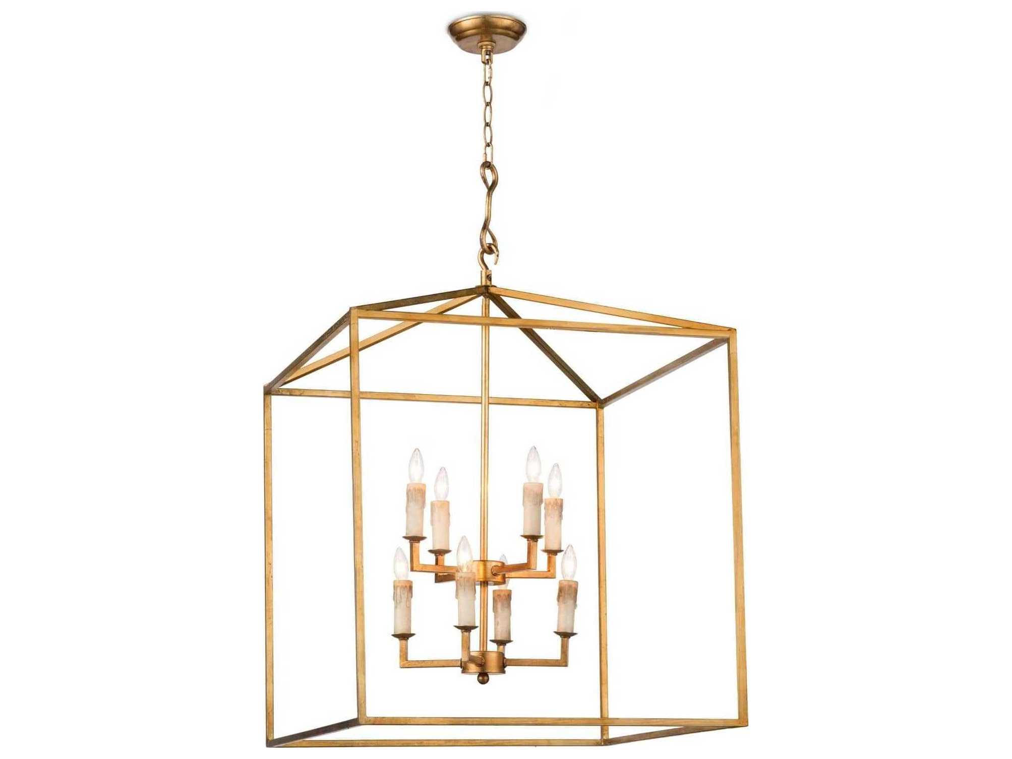 Regina Andrew Southern Living 8-Light Antique Gold Candelabra Chandelier