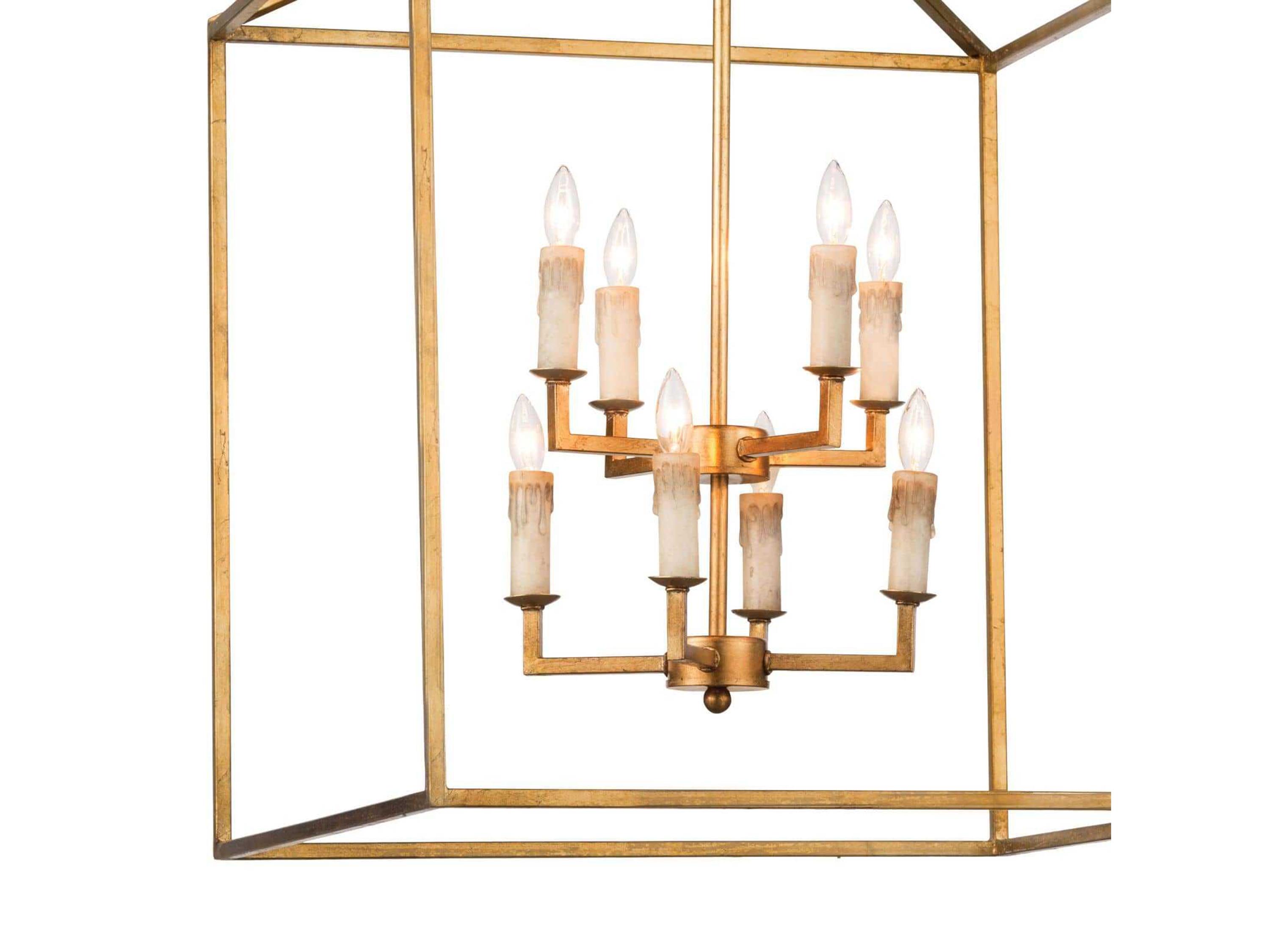 Regina Andrew Southern Living 8-Light Antique Gold Candelabra Chandelier