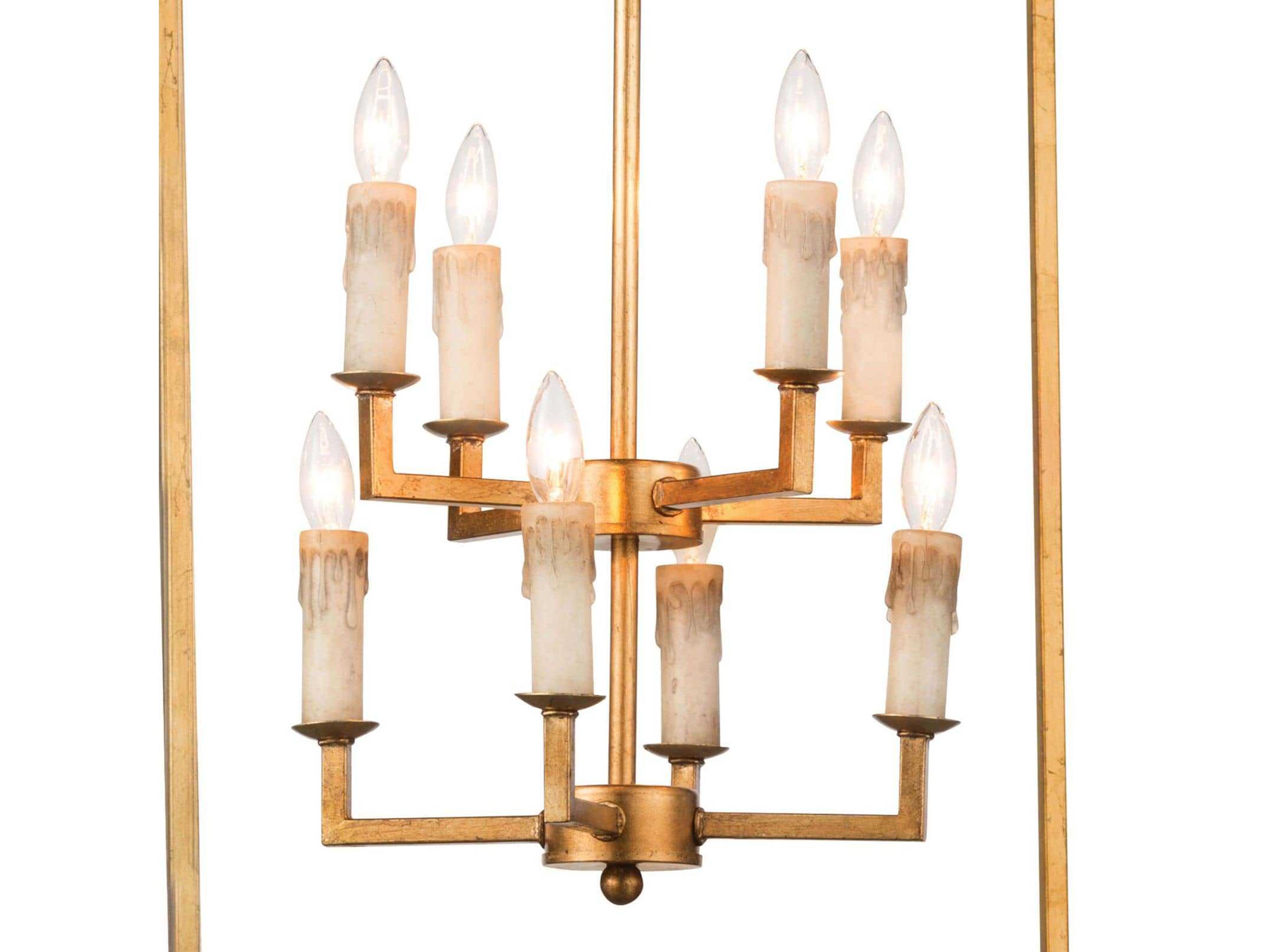 Regina Andrew Southern Living 8-Light Antique Gold Candelabra Chandelier