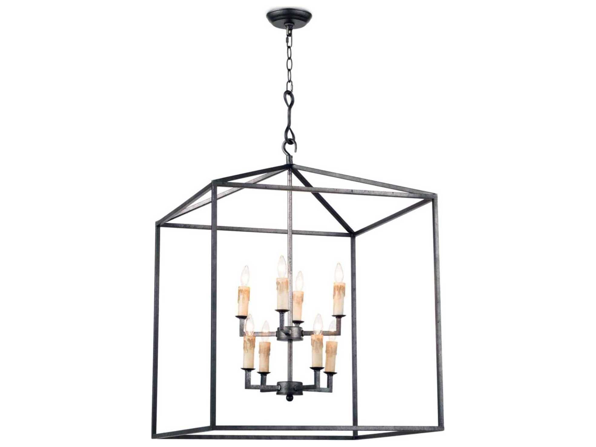 Regina Andrew Cape 8-Light Blackened Iron Gray Candelabra Chandelier