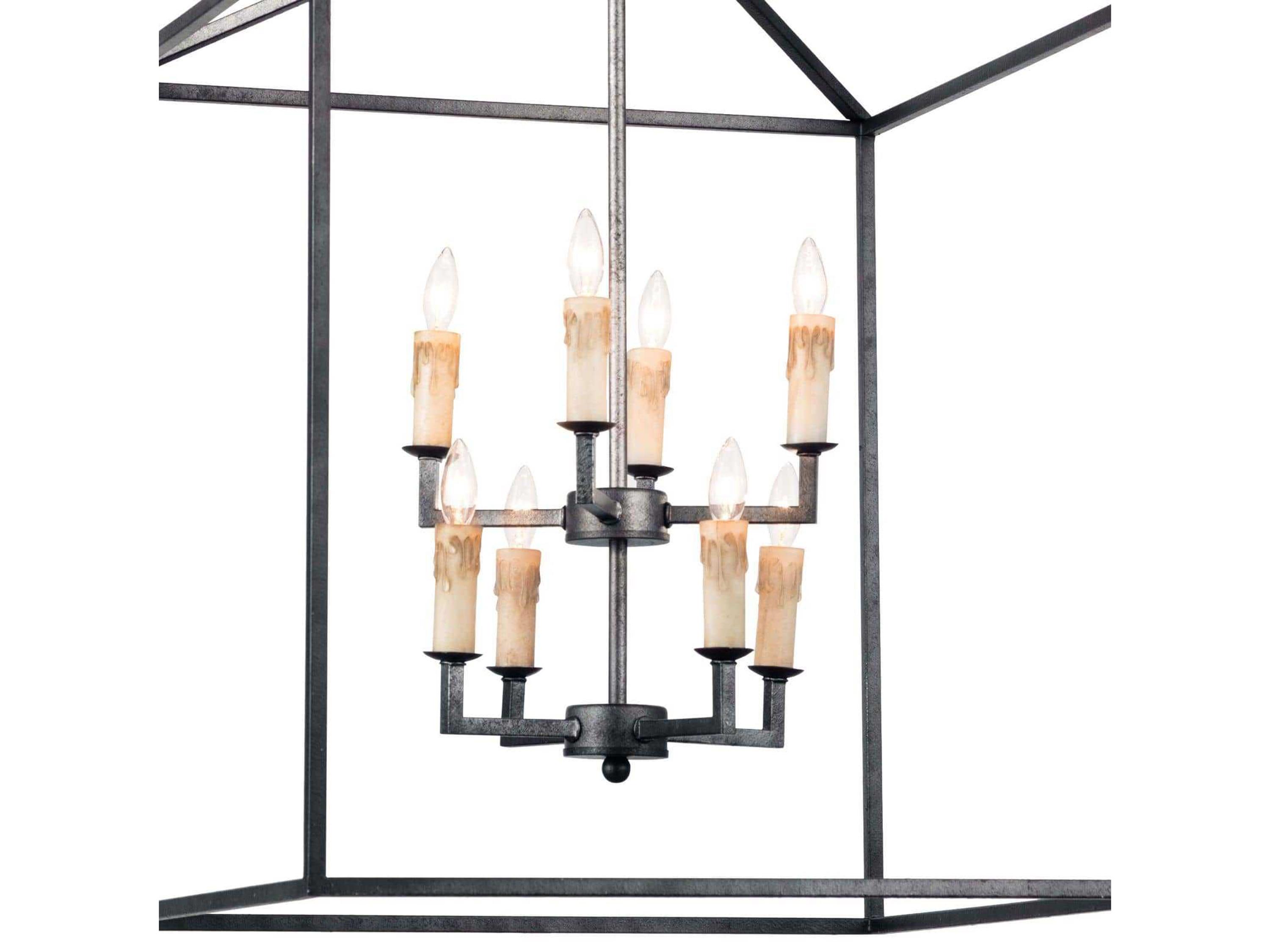 Regina Andrew Cape 8-Light Blackened Iron Gray Candelabra Chandelier