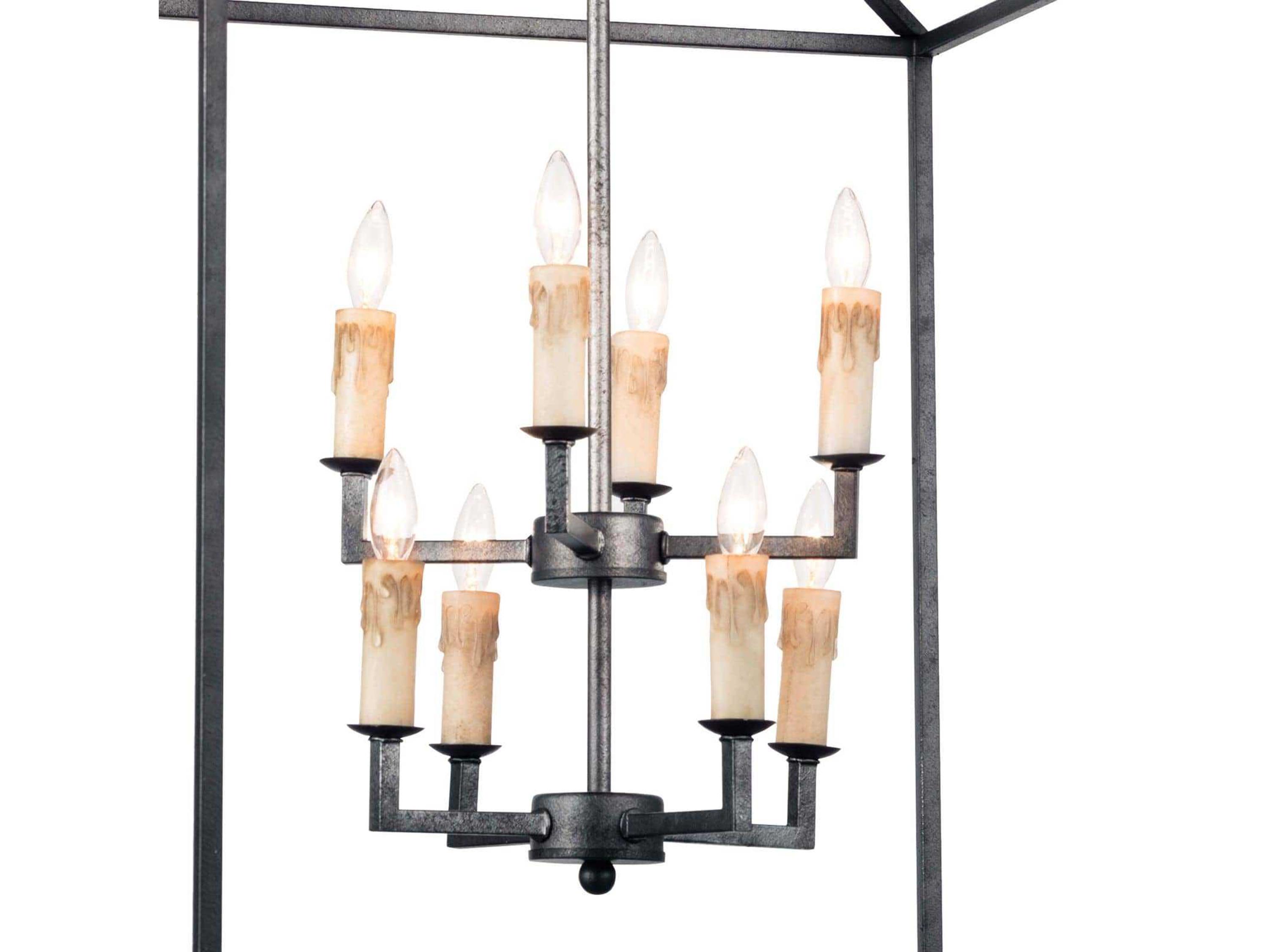Regina Andrew Cape 8-Light Blackened Iron Gray Candelabra Chandelier