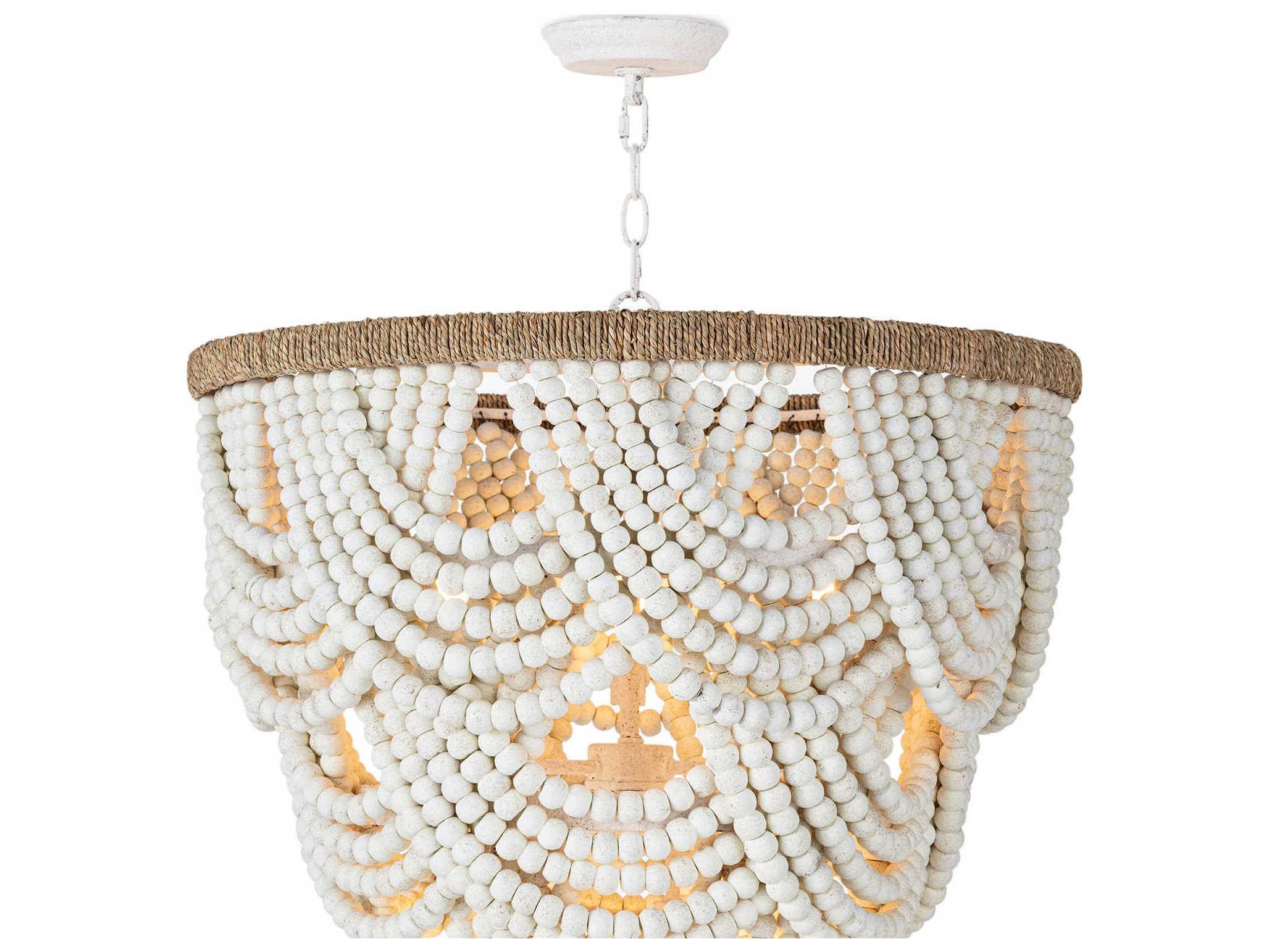 Regina Andrew 6-Light White Wood Chandelier